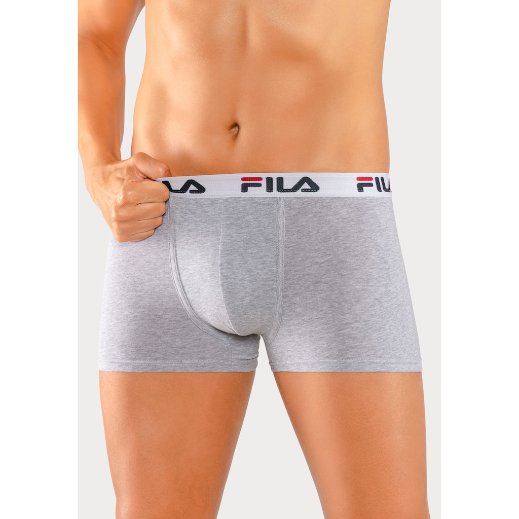 Fila Boxer, (Packung, 3 St.), mit Logo Schriftzug im Bund