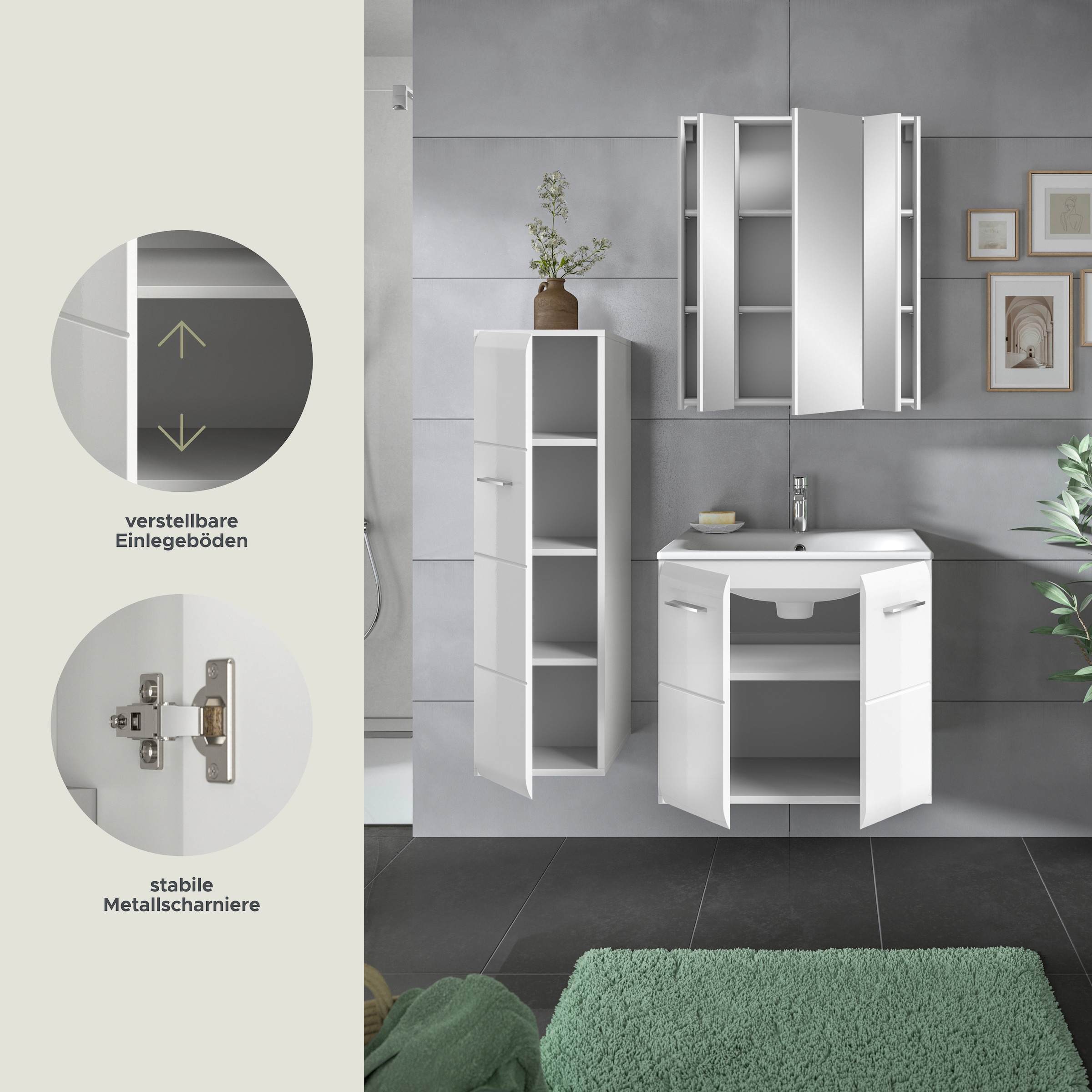 INOSIGN Badezimmer-Set Set, 4 Stk. tlg.