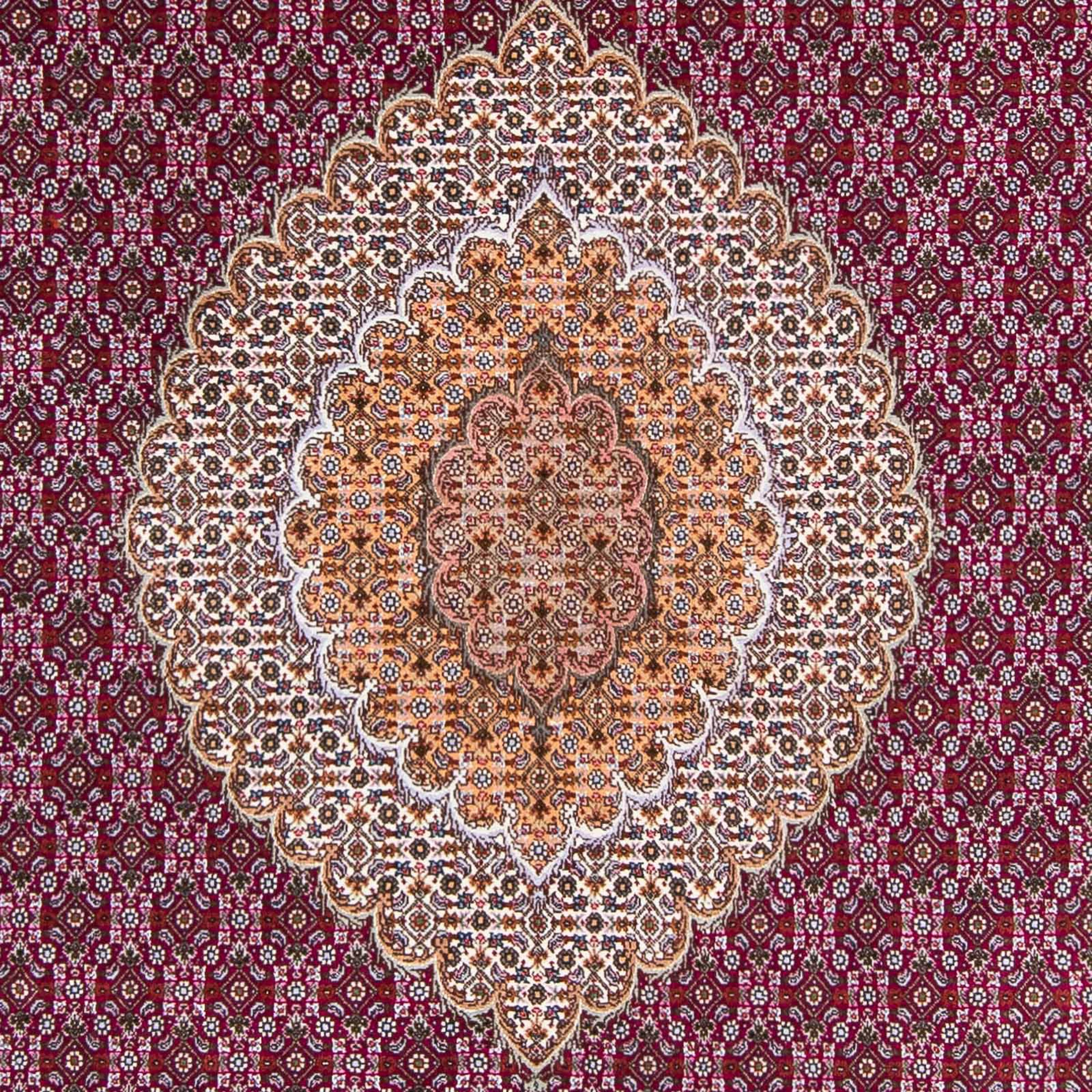 morgenland Orientteppich »Perser - Täbriz - 306 x 205 cm - lila«, rechteckig, Wohnzimmer, Handgeknüpft, Einzelstück mit Zertifikat