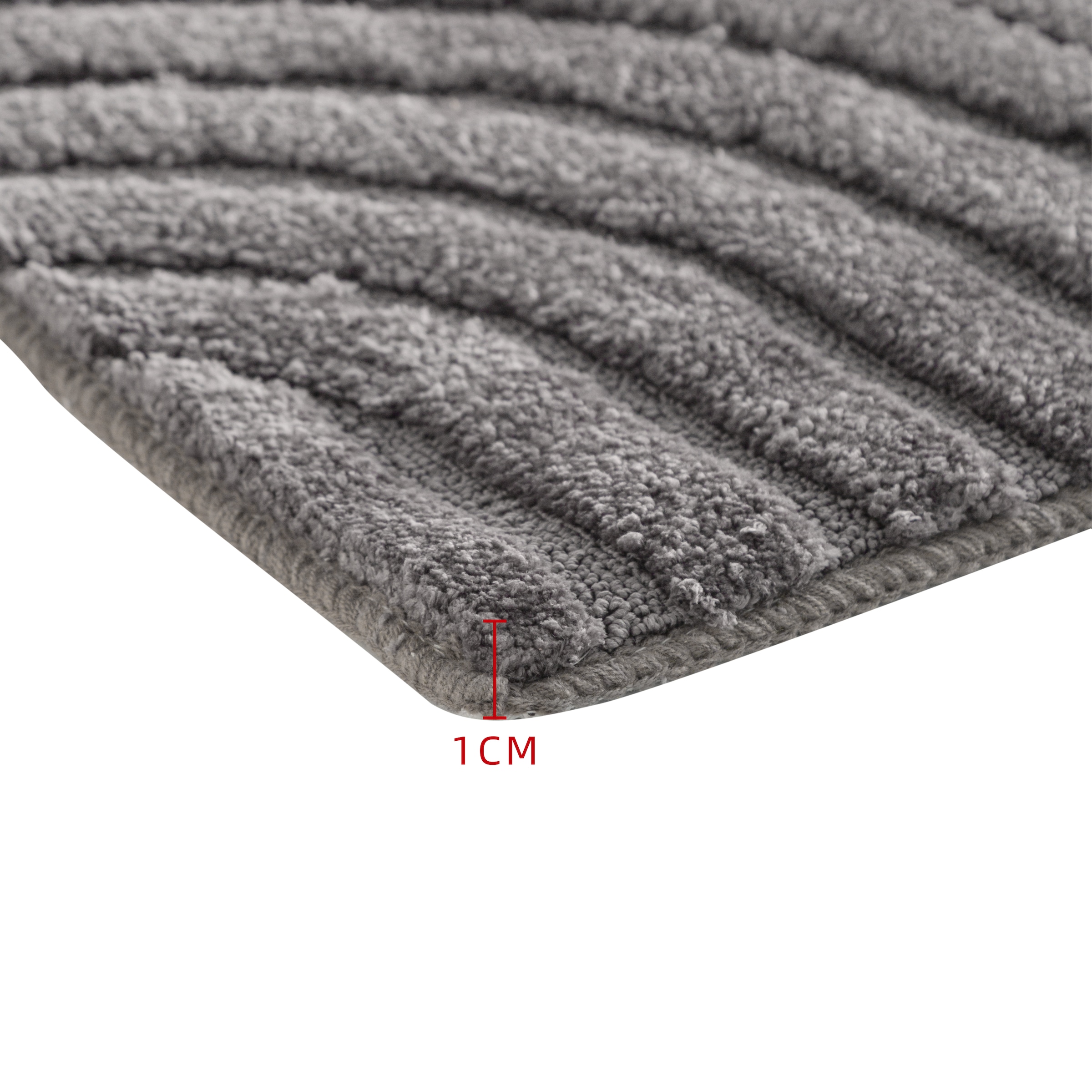 my home Badematte »Regona Scandi, Badvorleger, Badezimmer Teppich, Duschvorleger«, rutschhemmend beschichtet, strapazierfähig, Badteppich, Uni Farben, Hoch-Tief-Effekt, modernes Muster, Zen
