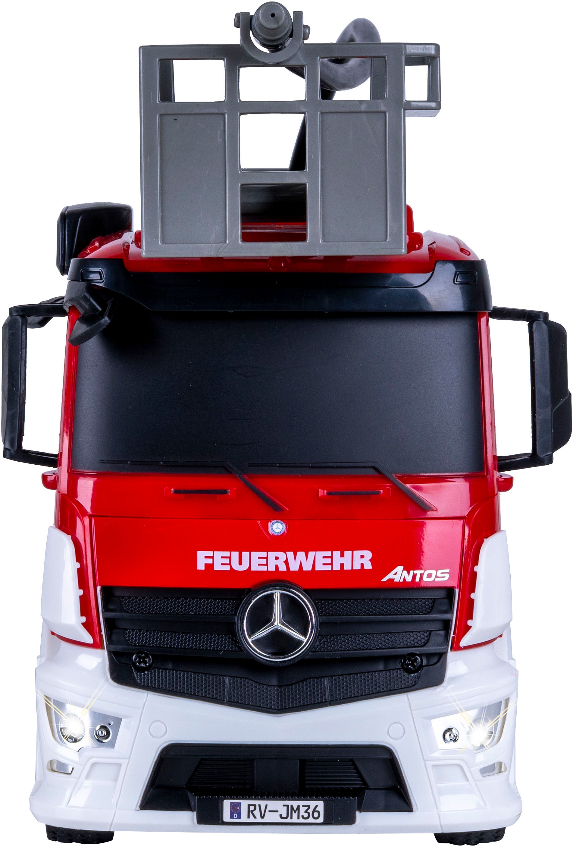 Jamara RC-LKW »Feuerwehr Drehleiter Mercedes -Benz Antos 2,4GHz« mit Spritzfunktion; LED-Licht; Maßstab 1:26
