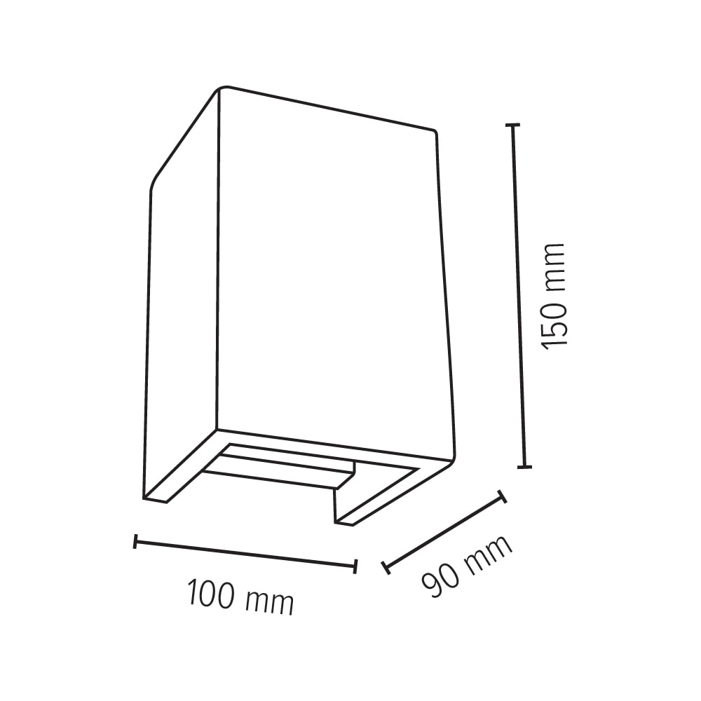 SPOT Light Wandleuchte »BLOCK«, 2 flammig, Leuchtmittel GU10 | ohne Leuchtmittel, Naturprodukt aus echtem Beton, Handgefertigt, Made in EU