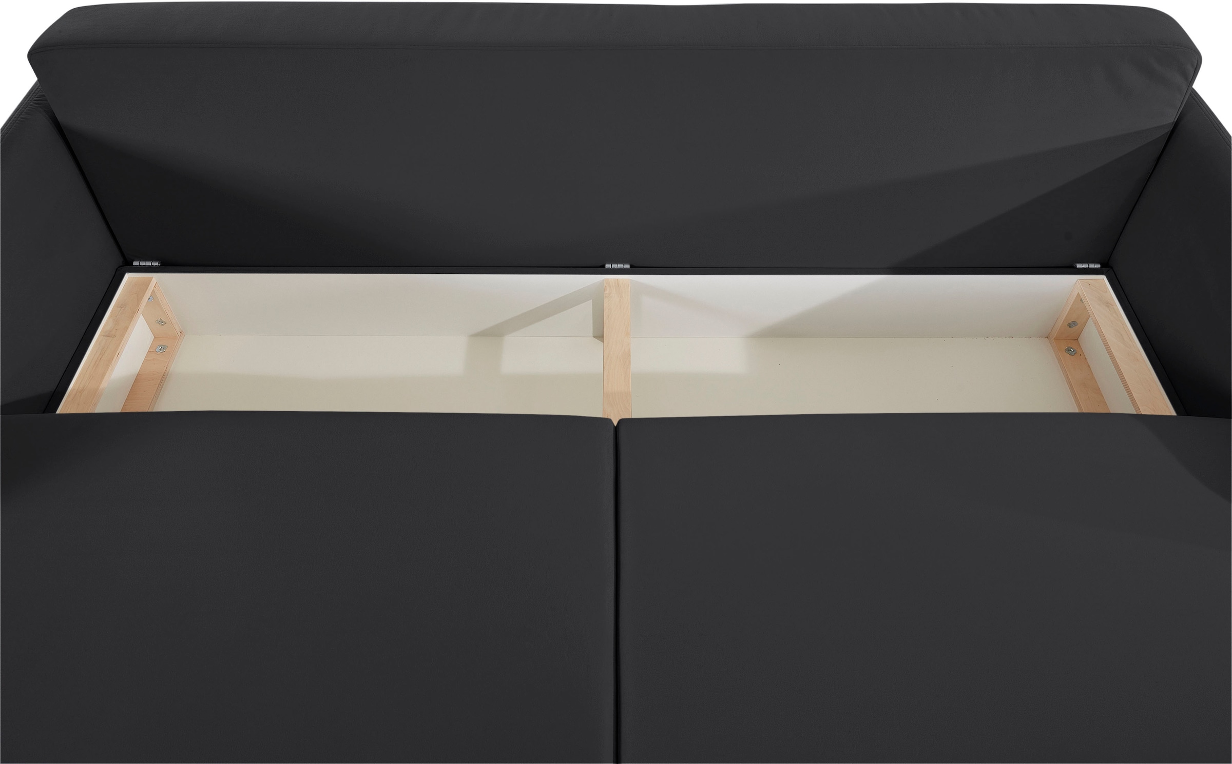 INOSIGN Schlafsofa »Emily«, incl. Bettfunktion und Bettkasten, Seitentache im Armteil, Federkern