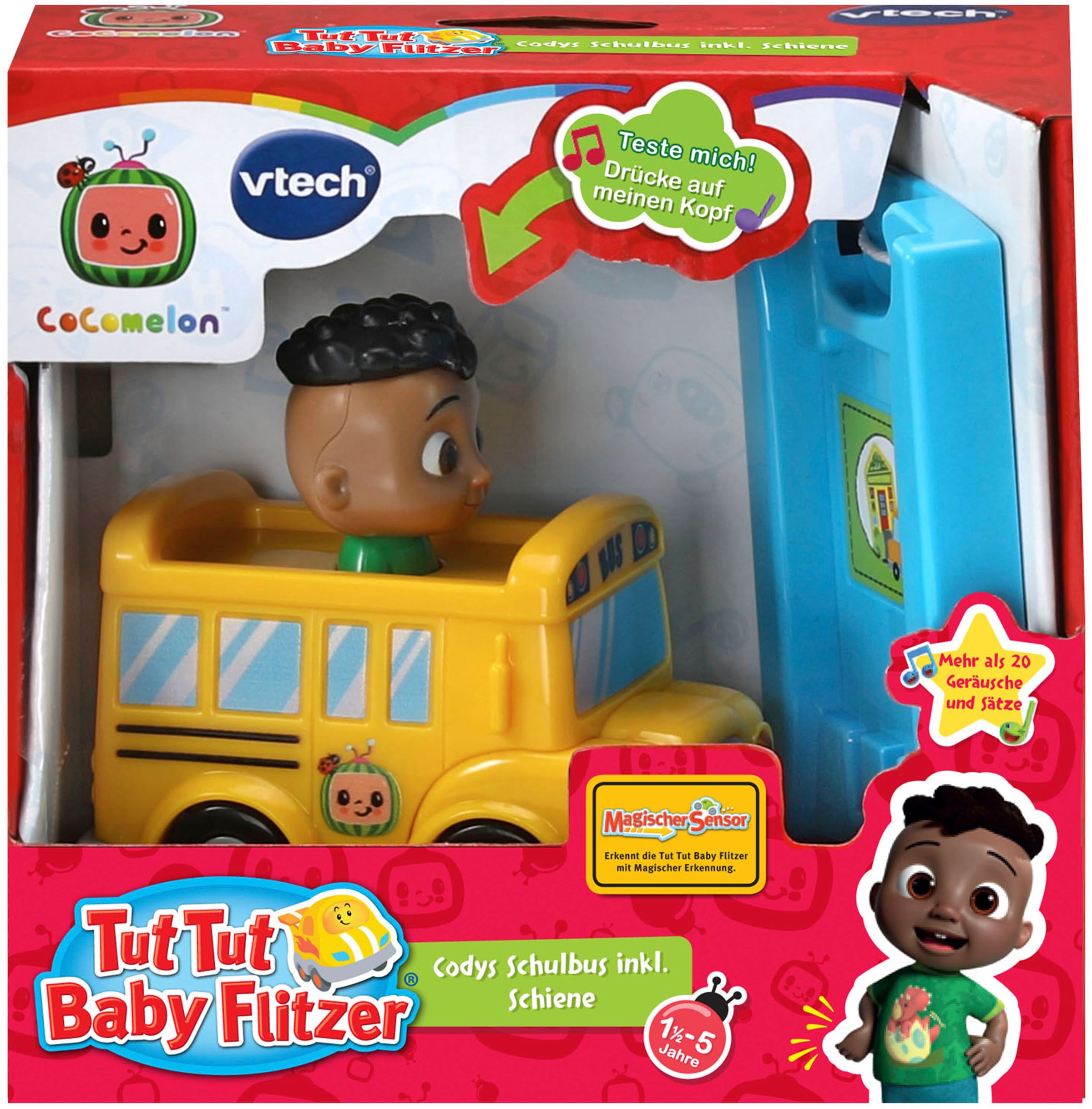 Vtech® Spielzeug-Auto »Tut Schulbus«, mit Baby und Tut Licht bei Codys Sound Flitzer