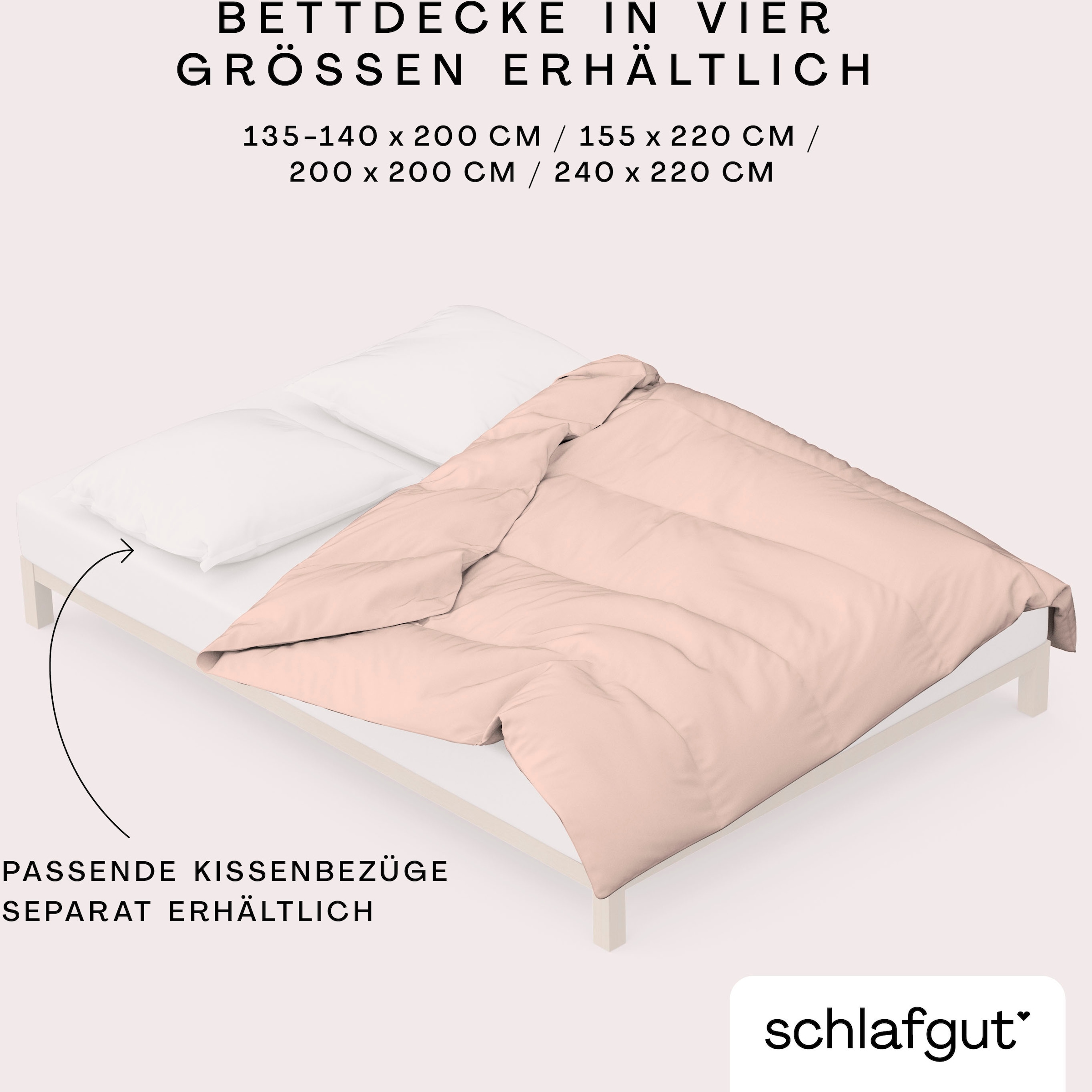Schlafgut Bettbezug »Woven Satin« besonders dicht gewebt, Mix & Match: passender Kissenbezug erhältlich