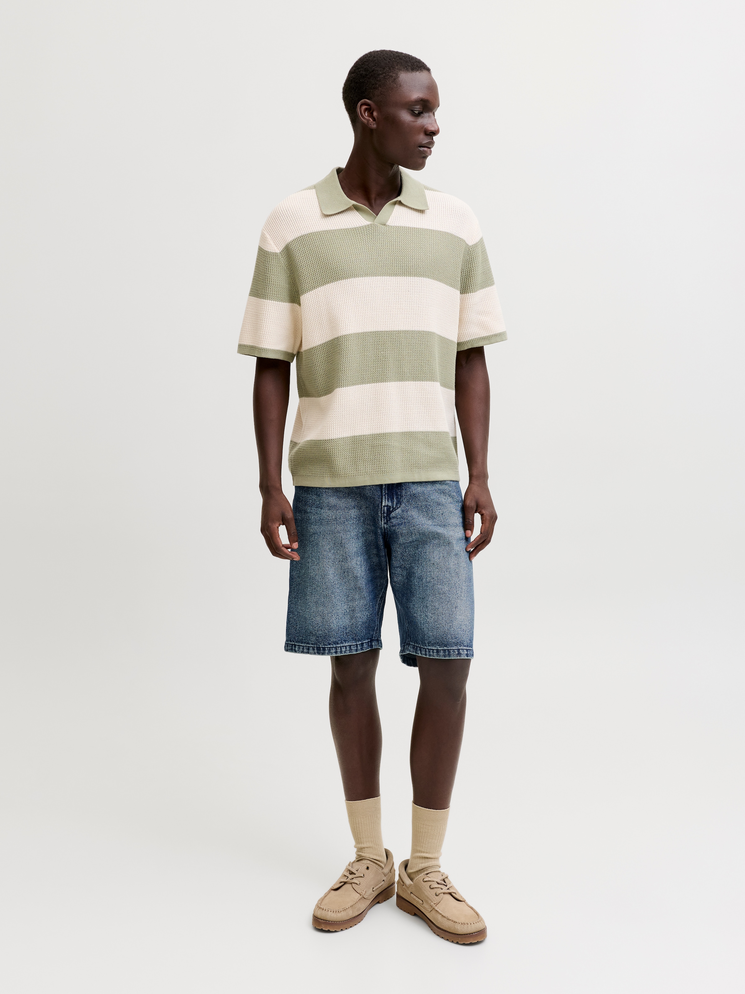 Jack & Jones Jeansshorts »JJIALEX JJCREW SHORTS AT 229 ST LN« Baumwolle, baggy fit