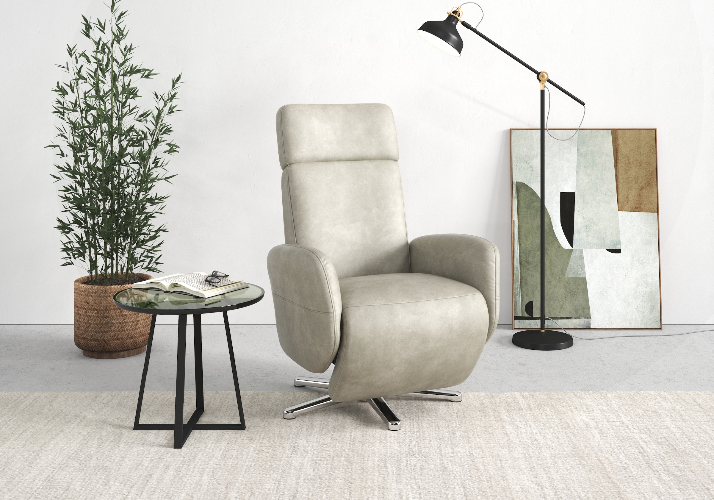 sit&more TV-Sessel "Grenoble, inkl. Kopfteilverstellung" wahlweise mit 2 Motoren, Akku & Aufstehhilfe