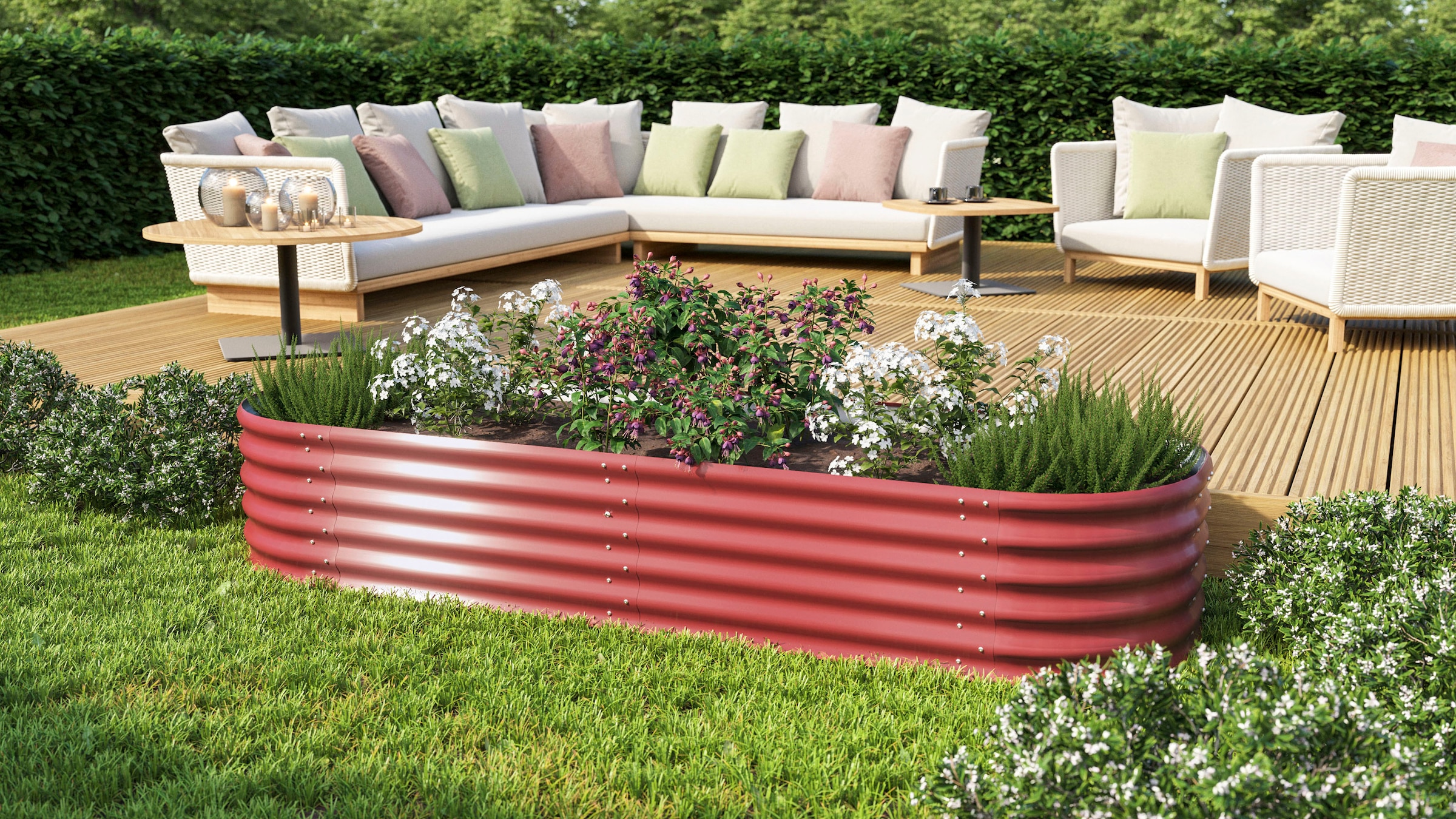 Vitavia Hochbeet »Erweiterung "Stretched 401"«, TxH: 80x40 cm, rubin