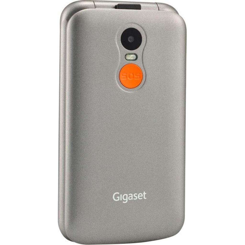 Gigaset Klapphandy »GL590«, Titan-silber, 7,3 cm/2,8 Zoll, 0,03 GB Speicherplatz, 3 MP Kamera