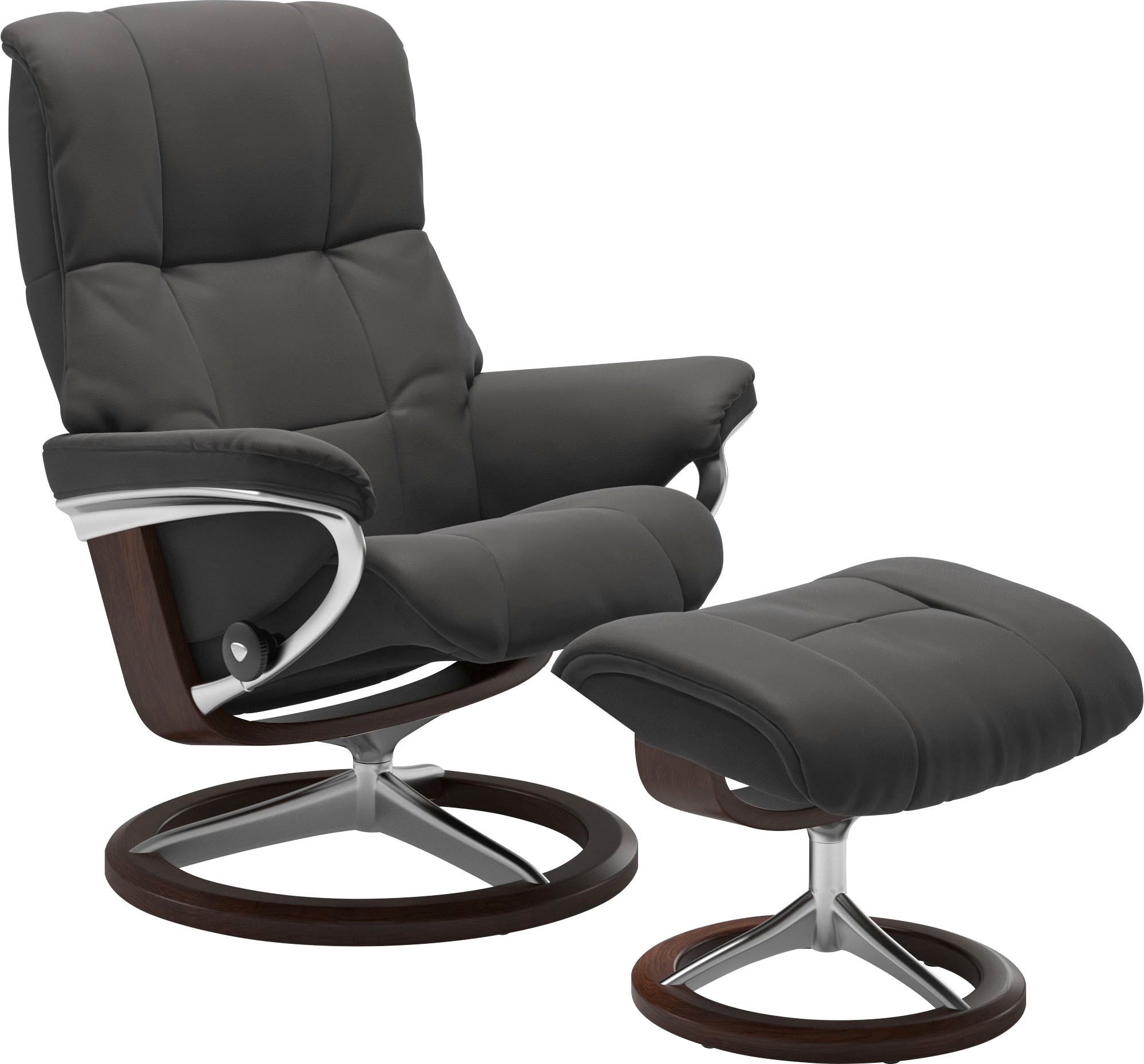 Stressless® Relaxsessel »Mayfair«, (Set, Relaxsessel mit Hocker), mit Hocker, mit Signature Base, Größe S, M & L, Gestell Braun