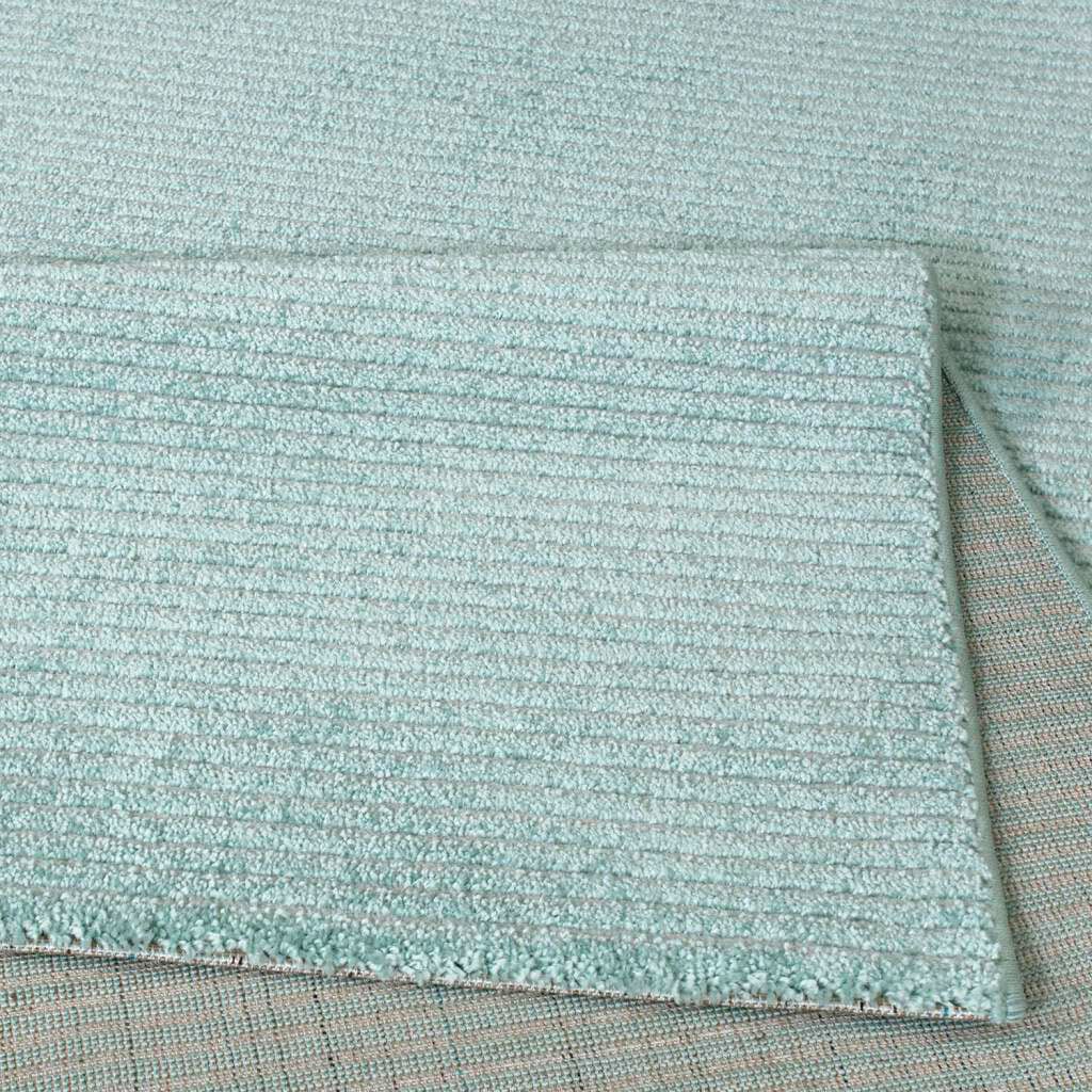 Carpet City Teppich »Friseé-Teppich FANCY900«, rechteckig, 12 mm Höhe, Läufer, Kurzflor, Einfarbig, 3D-Optik, Streifen Look, Wohnzimmer