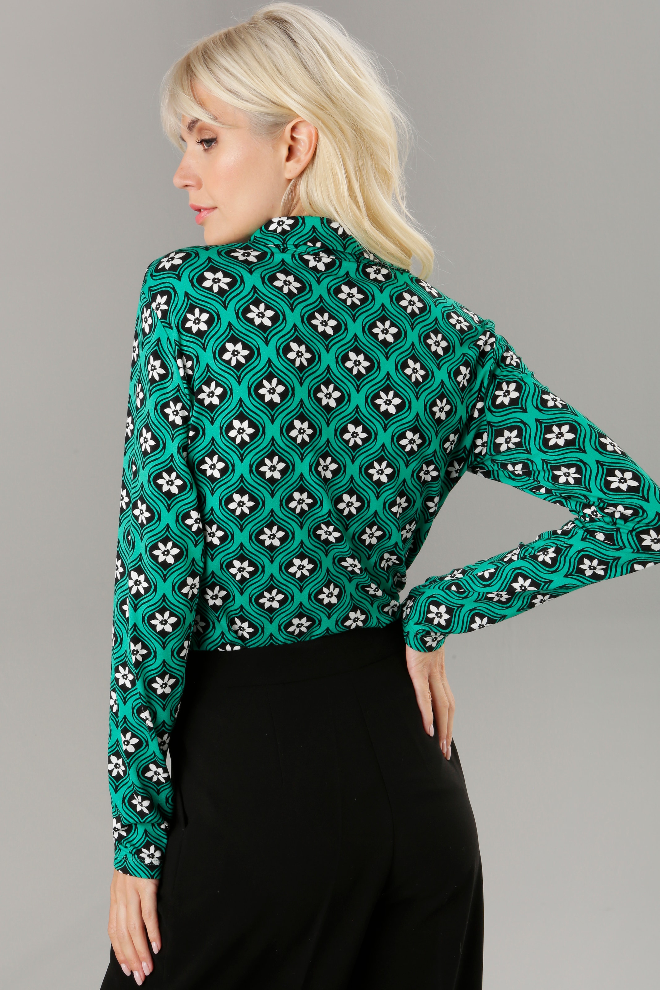 SELECTED elastischem Jersey Hemdbluse, Aniston aus bei ♕