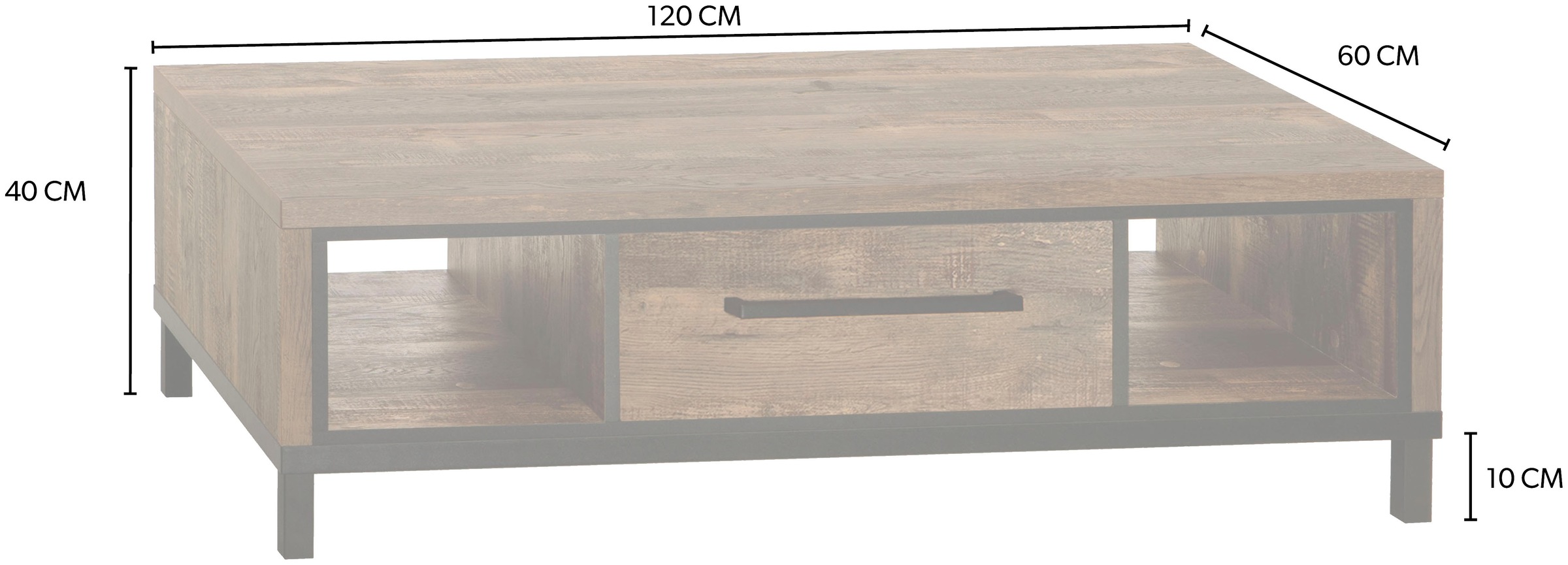 OMG Design Couchtisch »Vasto« 1 Stk. tlg. mit Schublade und Stauräumen