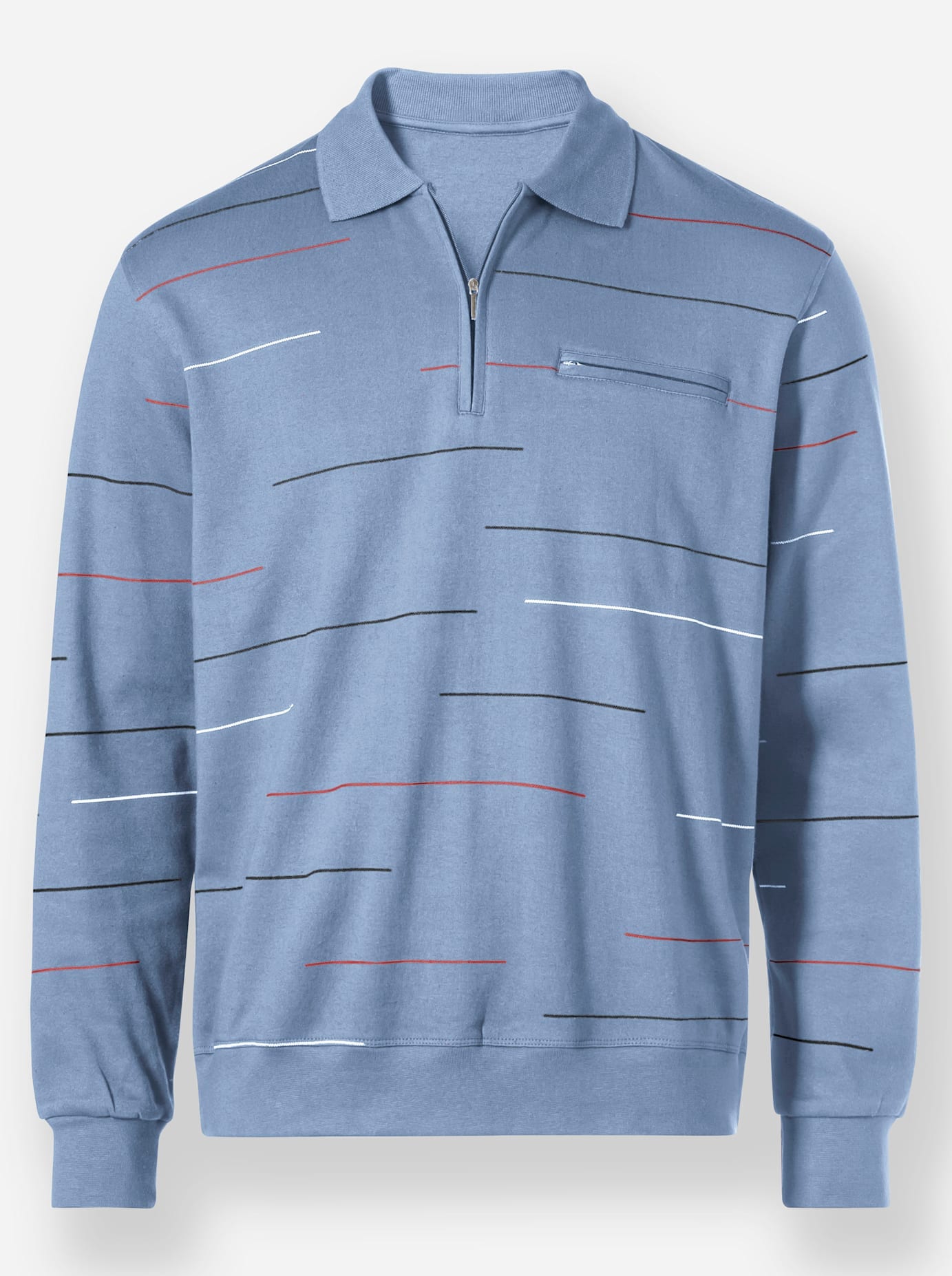 Marco Donati Langarm-Poloshirt »Sweatshirt«, (1 tlg.)