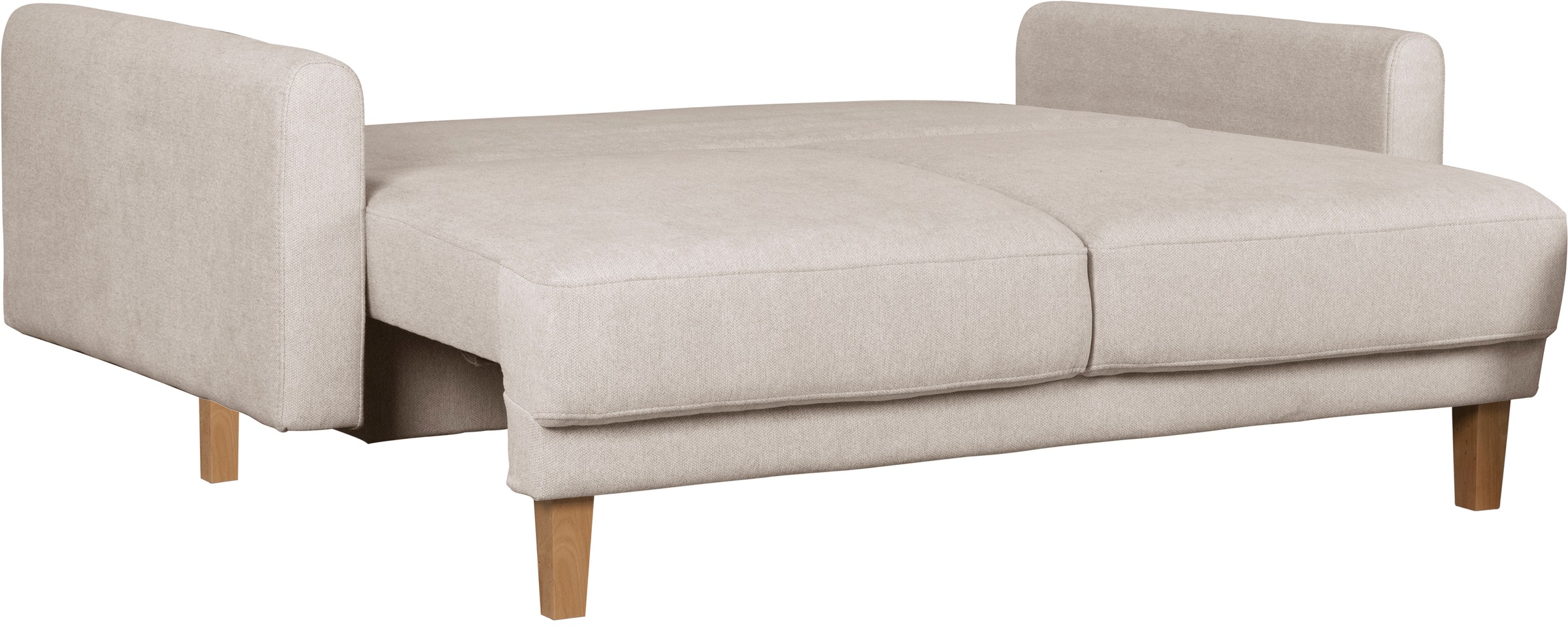 Home affaire 3-Sitzer »TRIPLO optionale Schlafsofa mit Bettkasten, Maße B/T/H: 215/100/89 cm«, Wahlweise Bettfunktion - Liegefläche 145x191 cm, Rücken-, Zierkissen