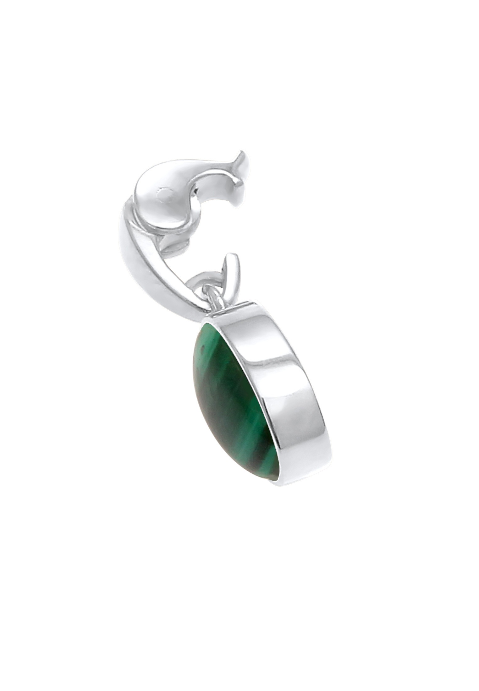 Nenalina Medallionanhänger »Anhänger Edelstein Malachit Cabochon Oval 925 Silber«
