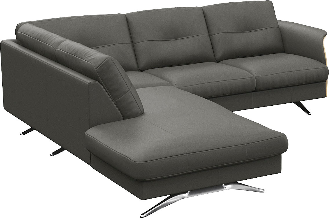FLEXLUX Ecksofa »Glow, super bequem durch hochwertigem Sitzaufbau mit Federkern, L-Form«, Modernes skandinavisches Design