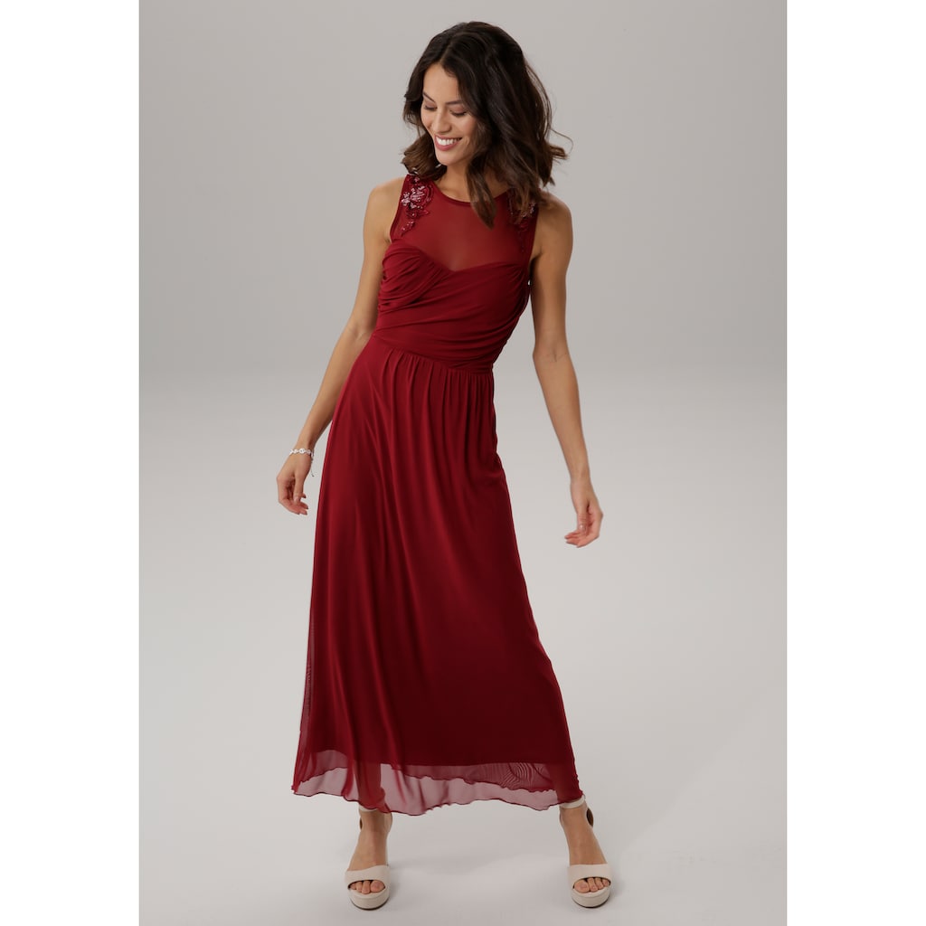 Melrose Abendkleid, mit Perlen-Applikation