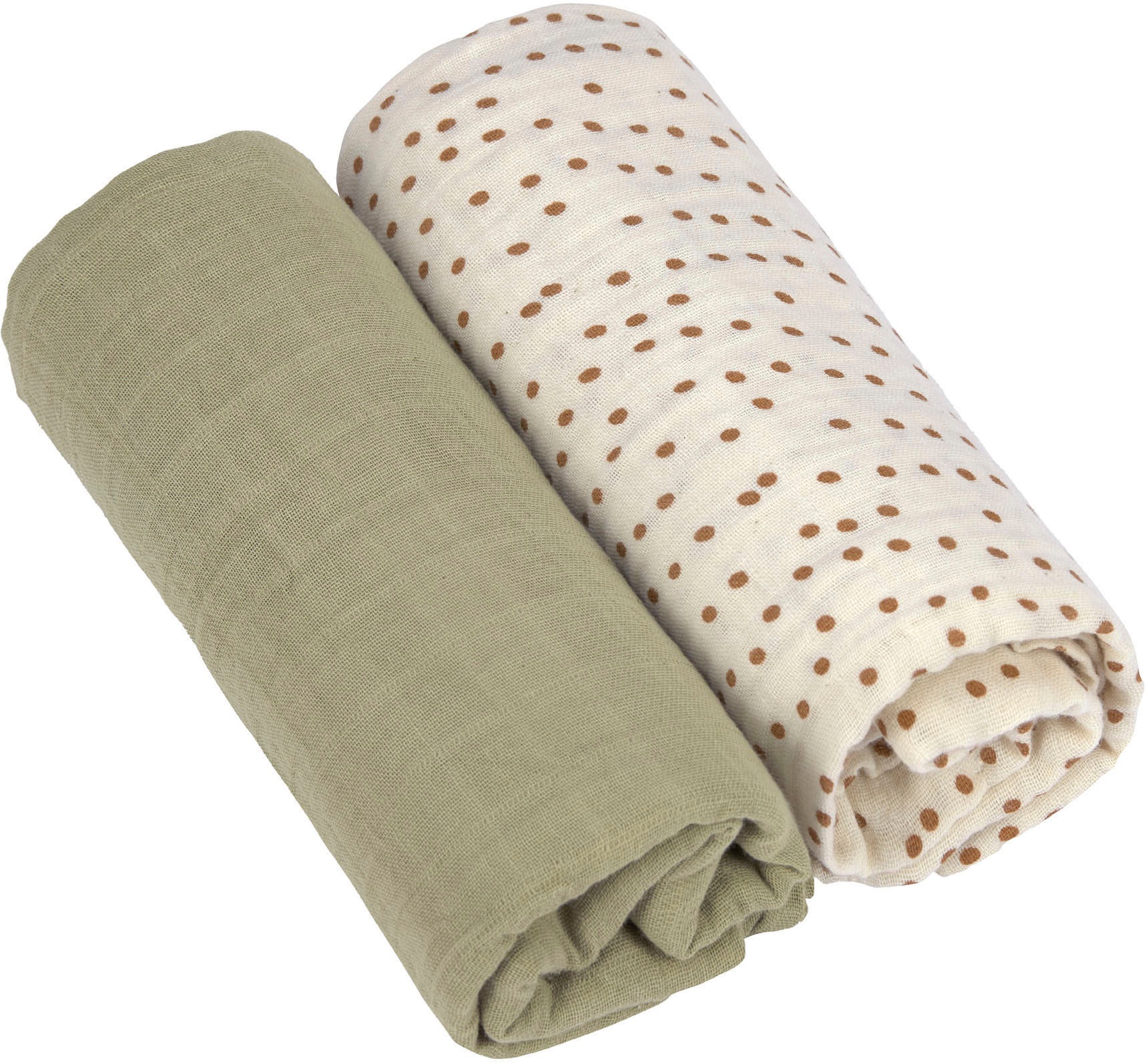 LÄSSIG Stoffwindeln »LÄSSIG X Raddis® Cotton, Einschlag- und Mulltuchset L, Caramel« Set, 3 Stk. tlg. mit wiederverwendbarem Baumwollbeutel