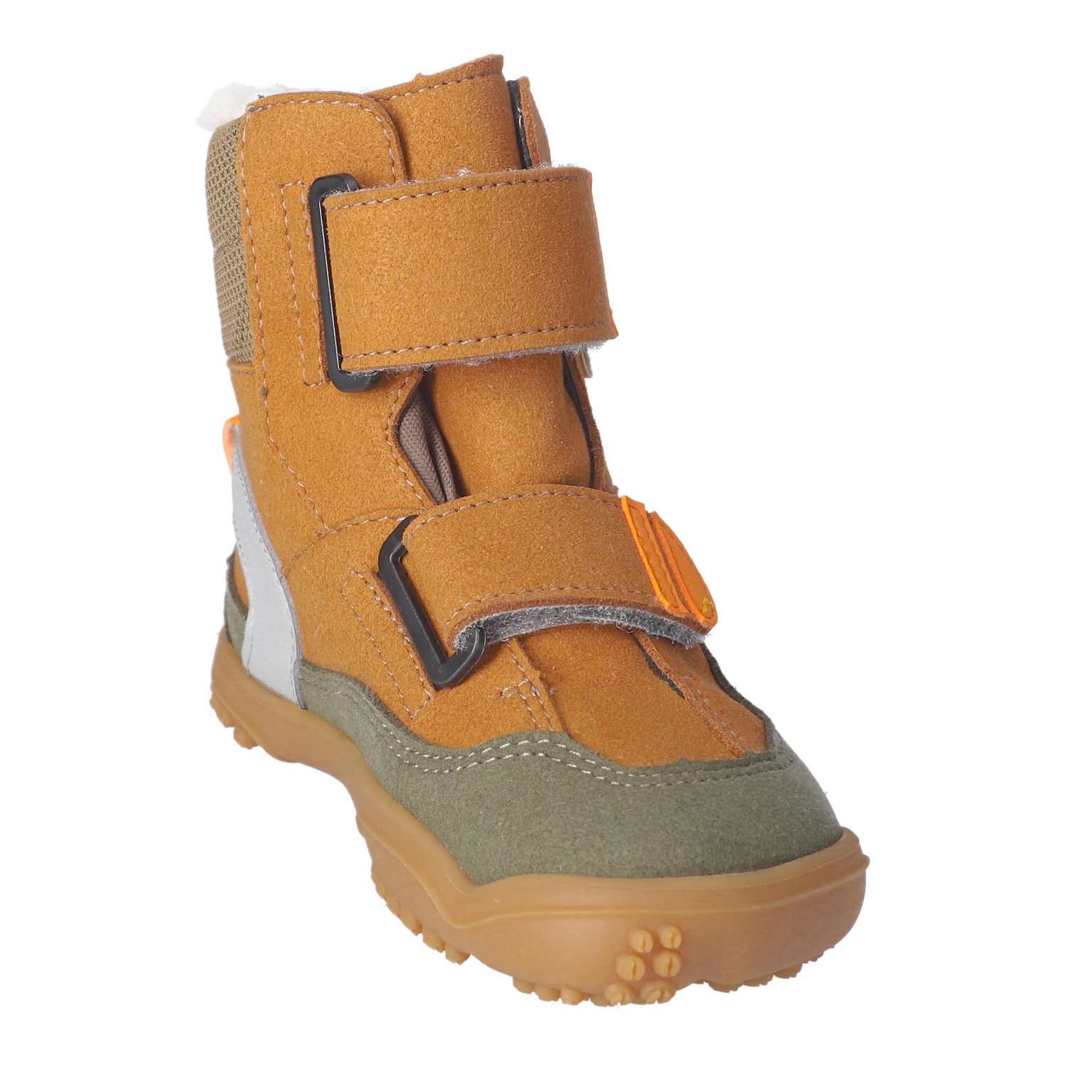 qnuffs Barfußschuh »TANNE«  Klettboots, Winterboots mit praktischem Namensschild an der Ferse