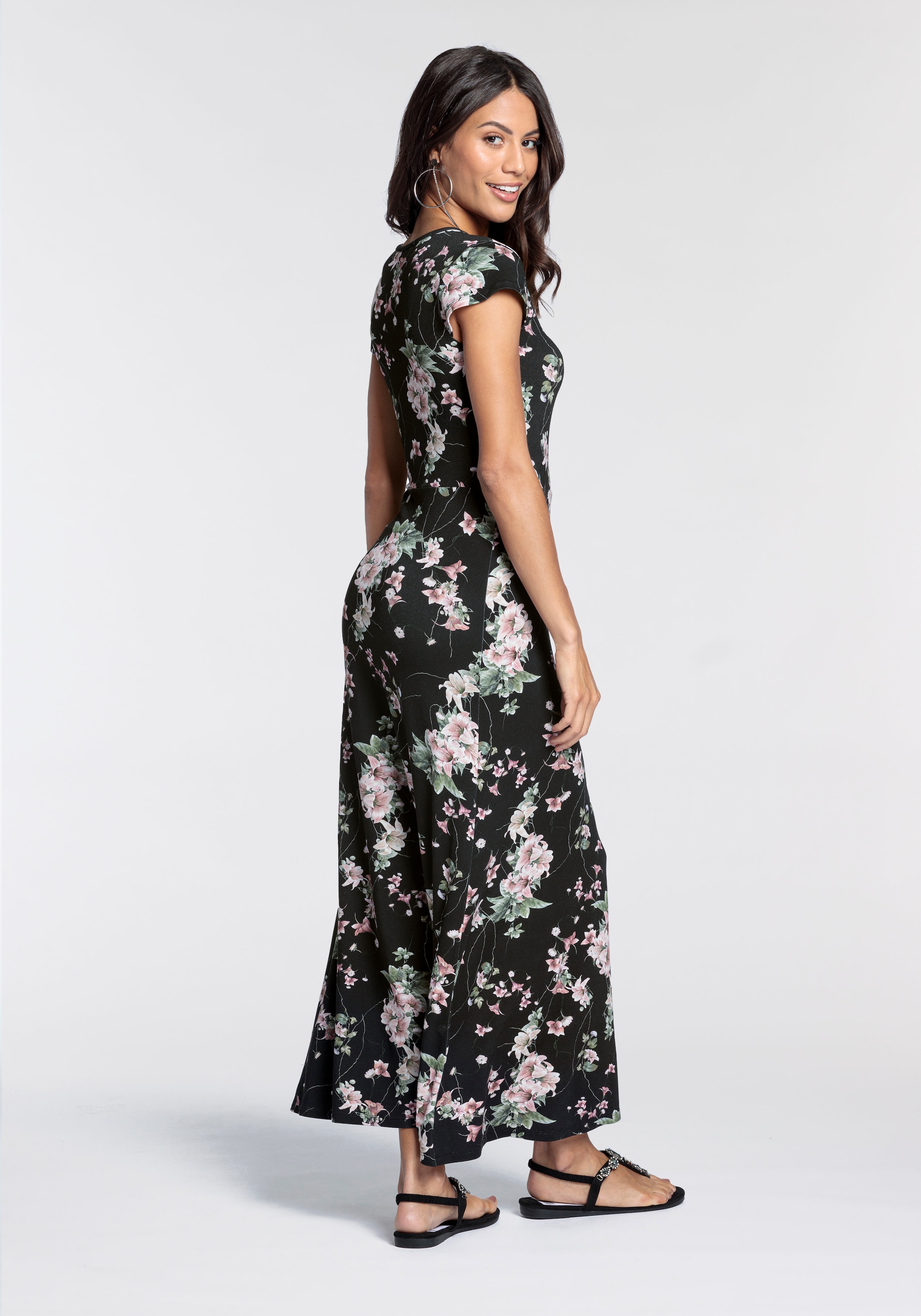 Melrose Maxikleid, festliche Anlässe, femininer Stil, aus elastischer Viskosemischung