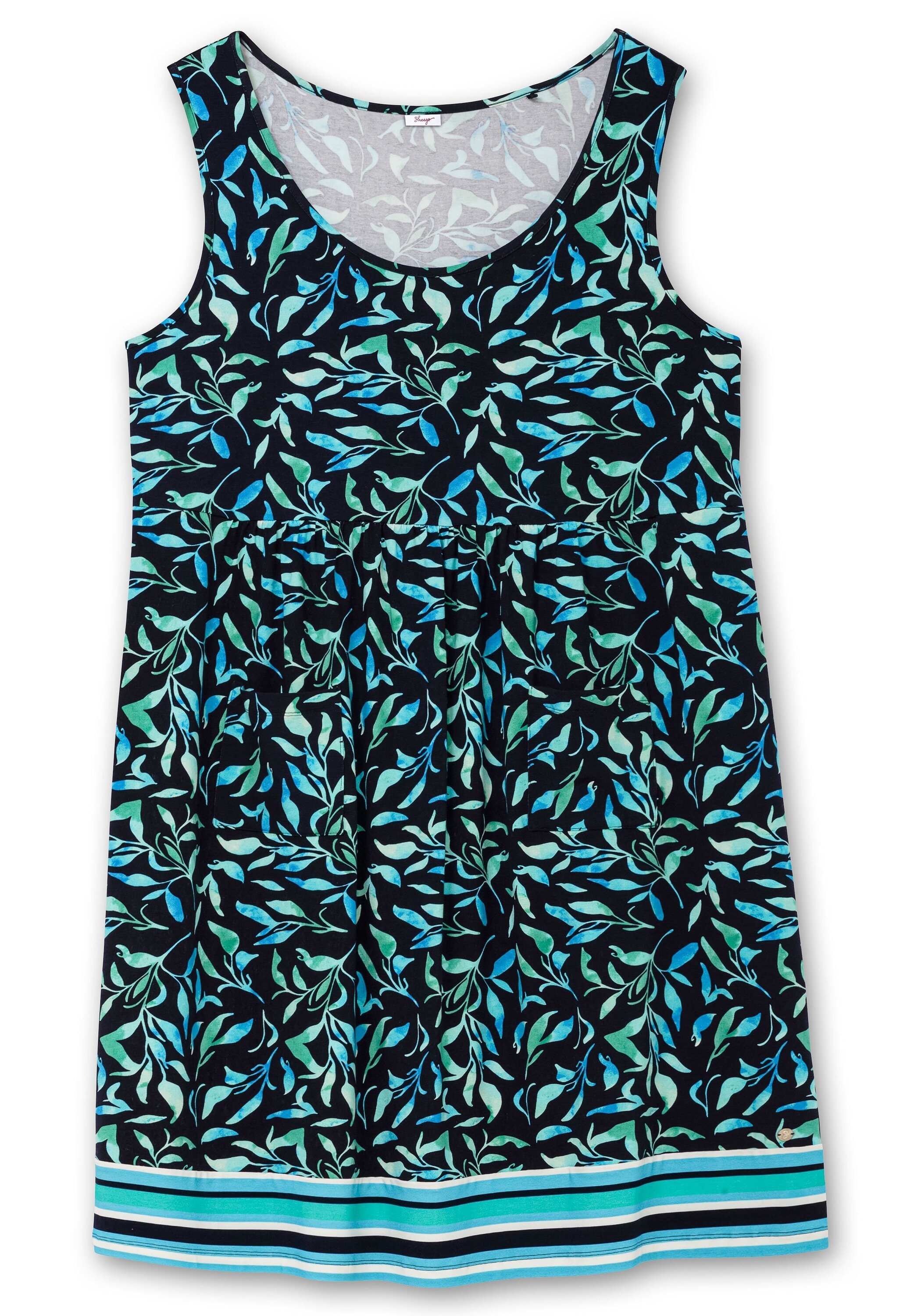 Sheego Sommerkleid »Ärmelloses Jerseykleid in leicht ausgestellter Form«
