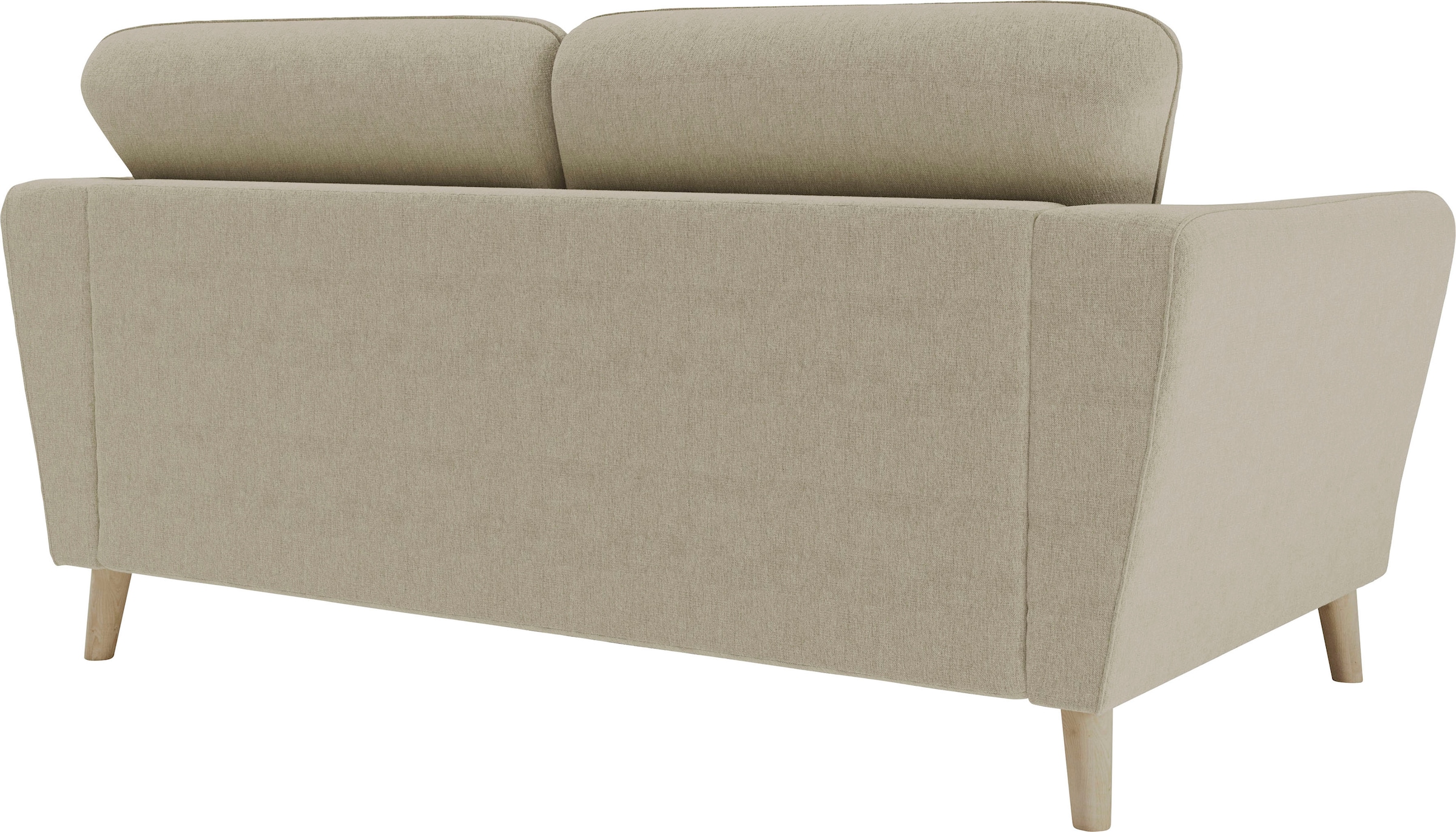Home affaire 2-Sitzer »MARSEILLE Kompaktsofa 170 cm, Cord, Flachgewebe, Struktur, Webstoff«, Massivholzbeine Eiche, Landhausstil, Wellenunterfederung