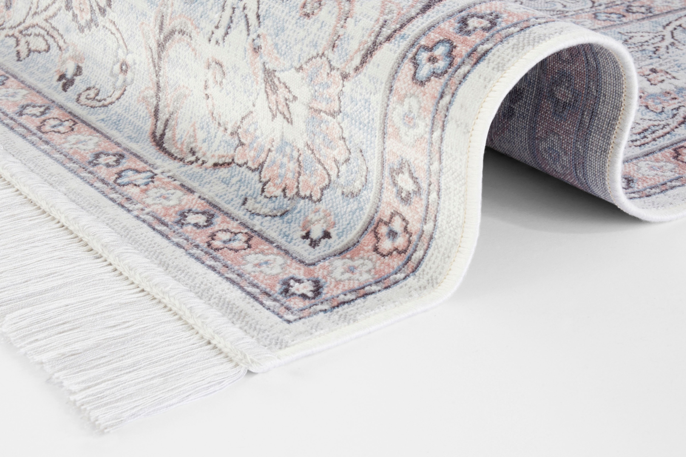 NOURISTAN Teppich »Antique Heriz«, rechteckig, 5 mm Höhe, mit Fransen, Orient Design, Gekettelt