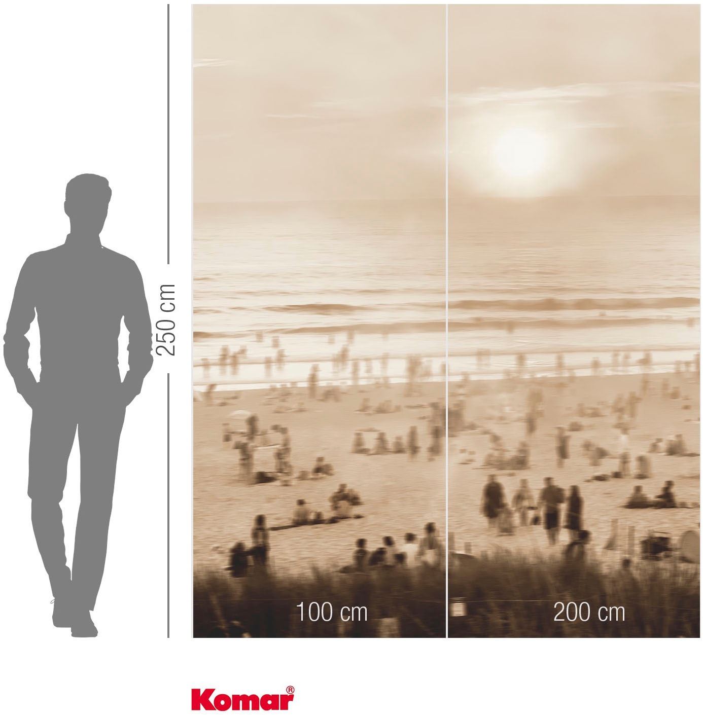 Komar Fototapete »Vlies Fototapete - L'heure dorée - Größe 200 x 250 cm« Motiv | bedruckt glatt