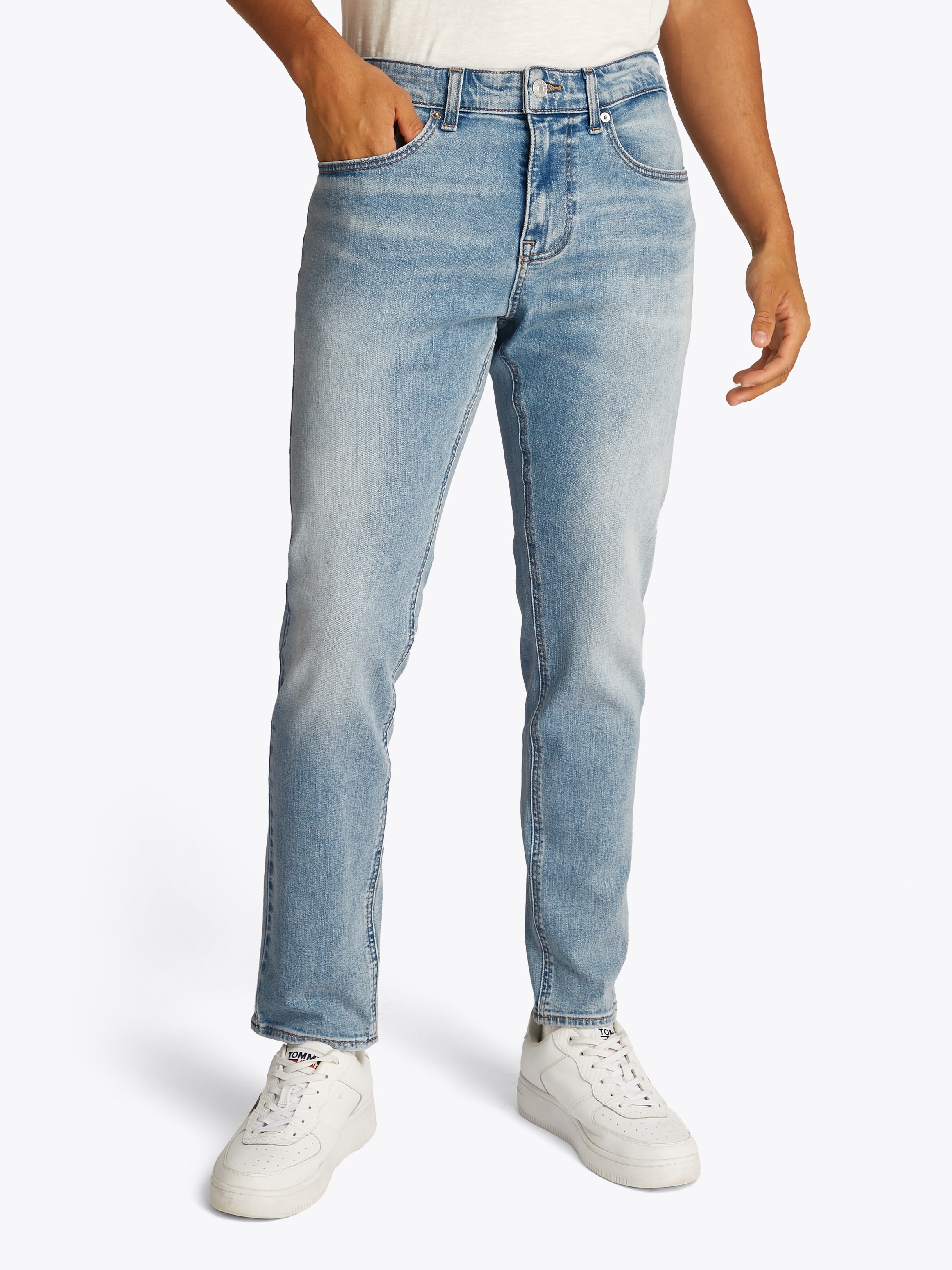 Tommy Jeans Slim-fit-Jeans »Austin Slim Tapered«, Mit Gürtelschlaufen