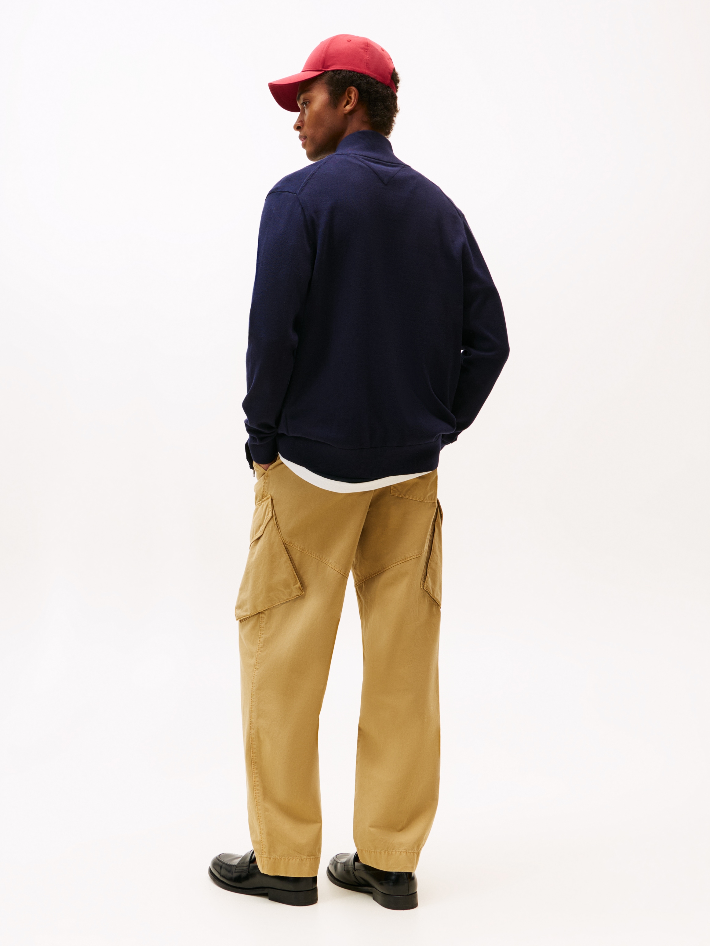 Tommy Hilfiger Strickjacke »ESSENTIAL COTTON ZIP THRU«, mit Logostickerei
