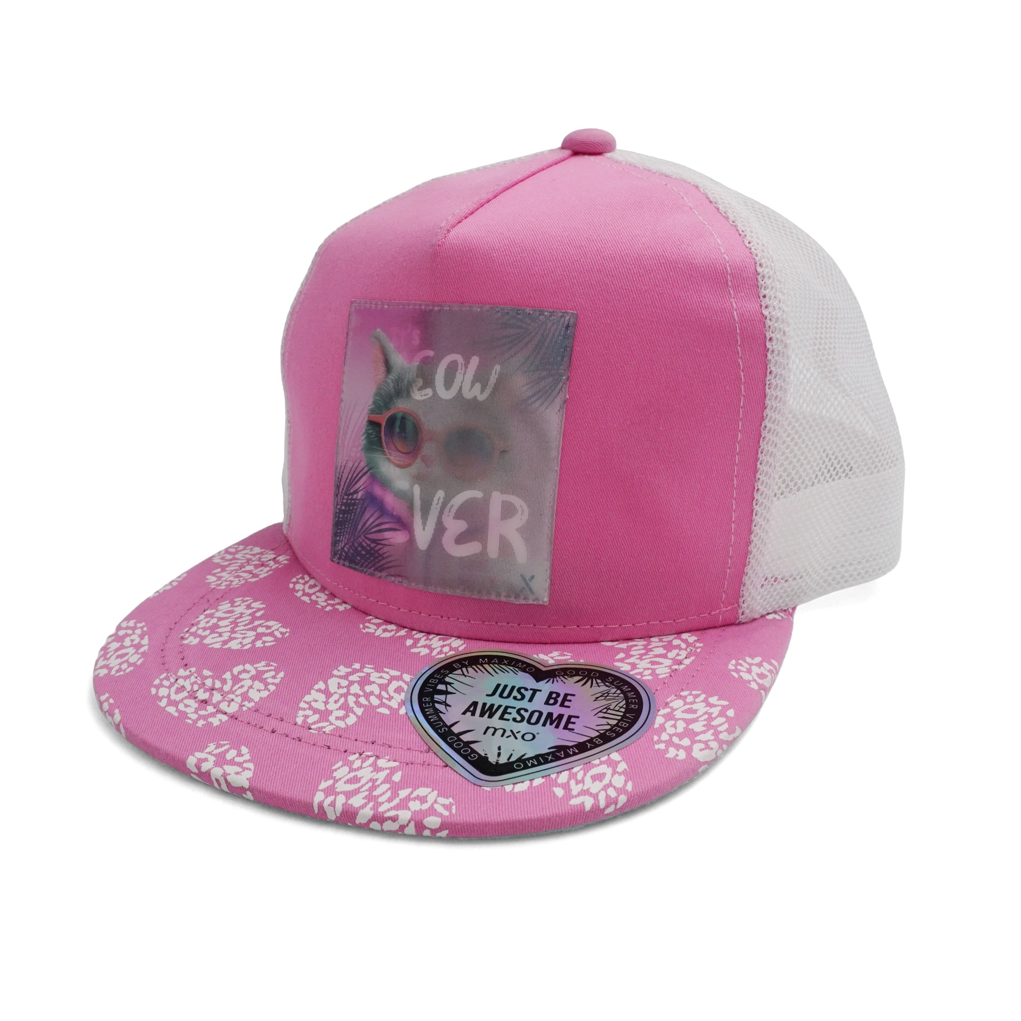 MAXIMO Baseball Cap 1 Stk. Pink, Katze, Trucker-Cap, Mesh, Snapback, flaches Schild, Mädchen