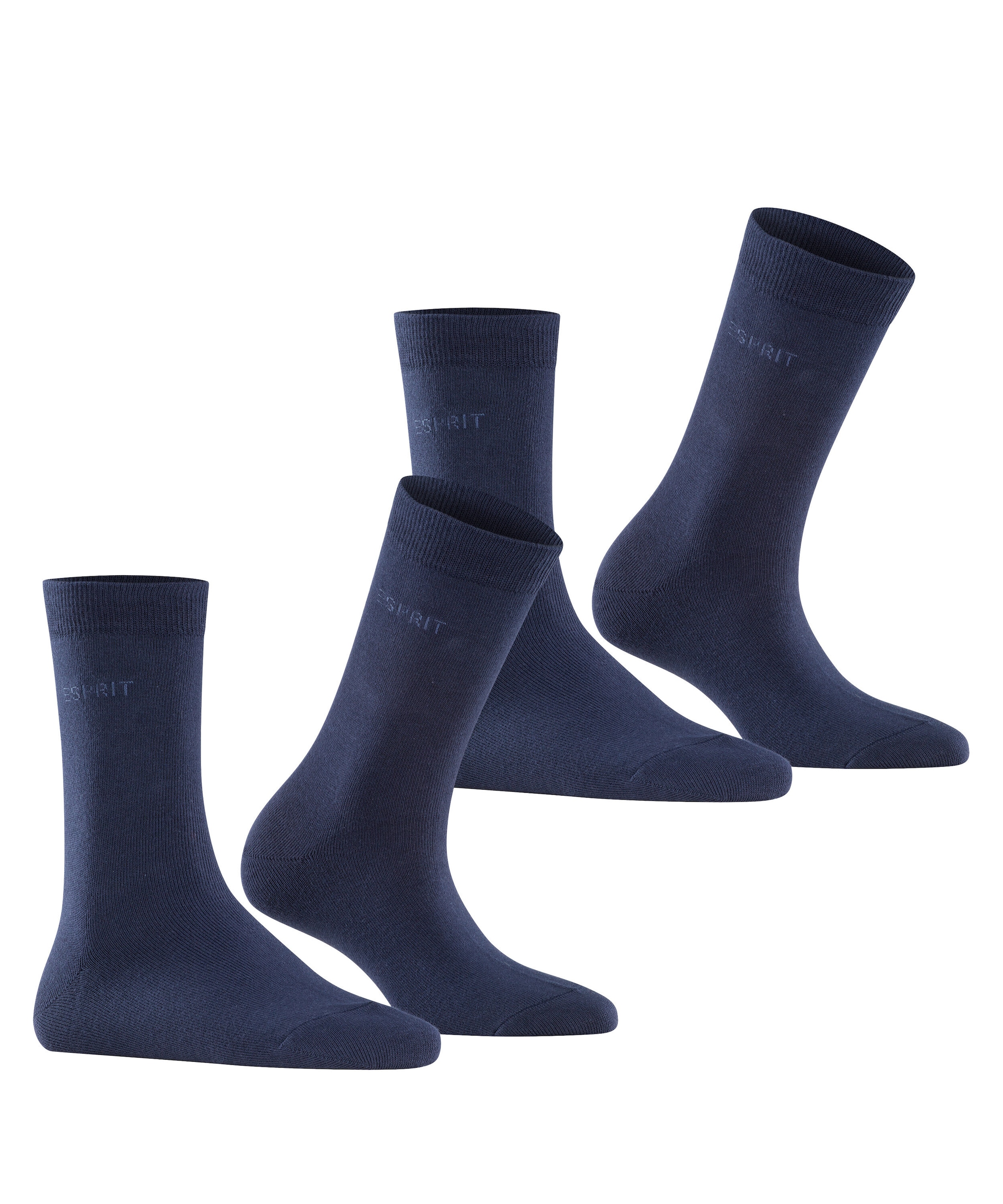 Esprit Socken »Uni« 2 Paar, 2 Paar tlg. aus elastischem Material, atmungsaktiv, weich, hautfreundlich