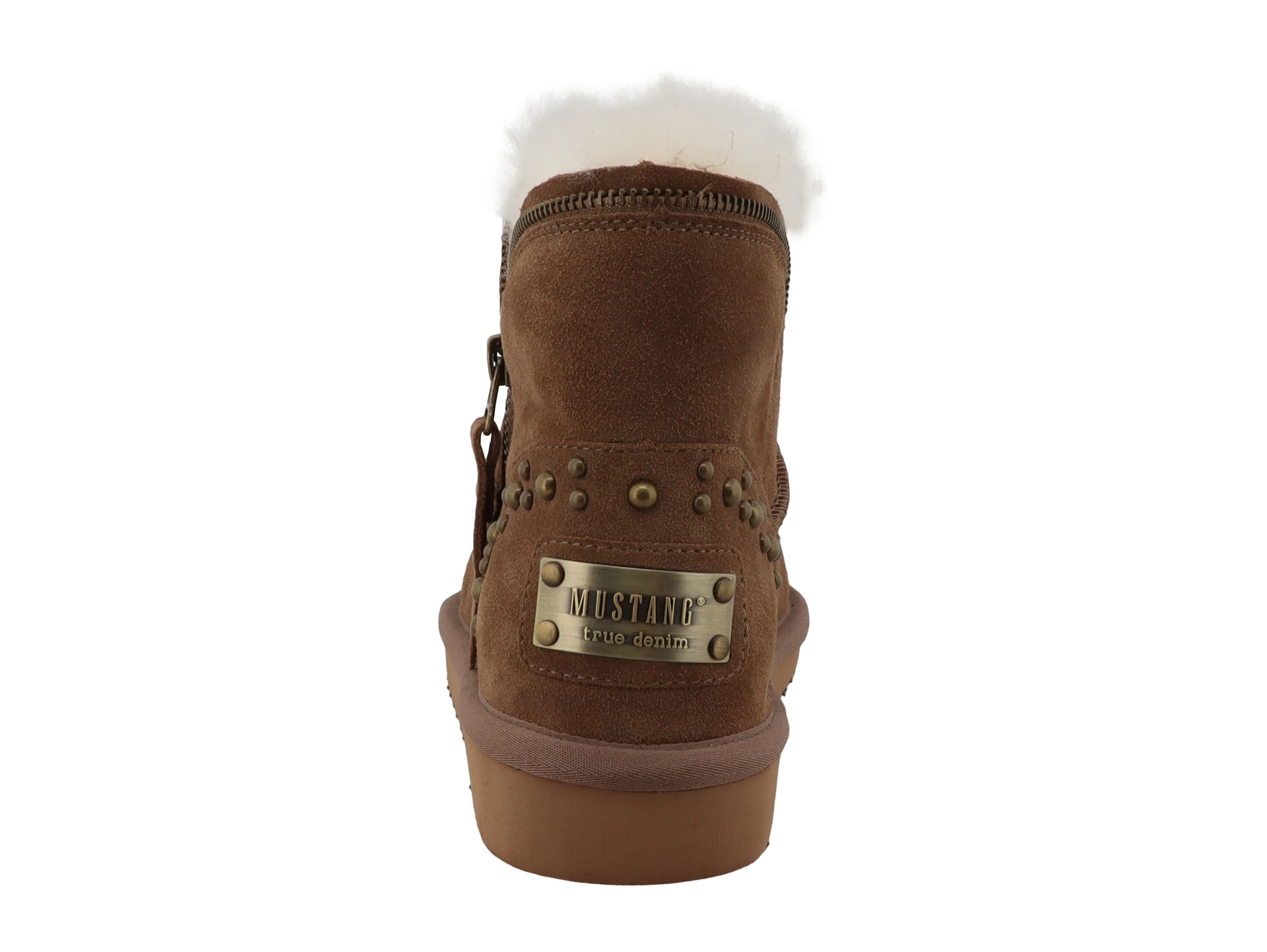 Mustang Shoes Winterboots »Winterboots«  Plateau, Winterstiefelette mit Nieten und Zierreißverschluss