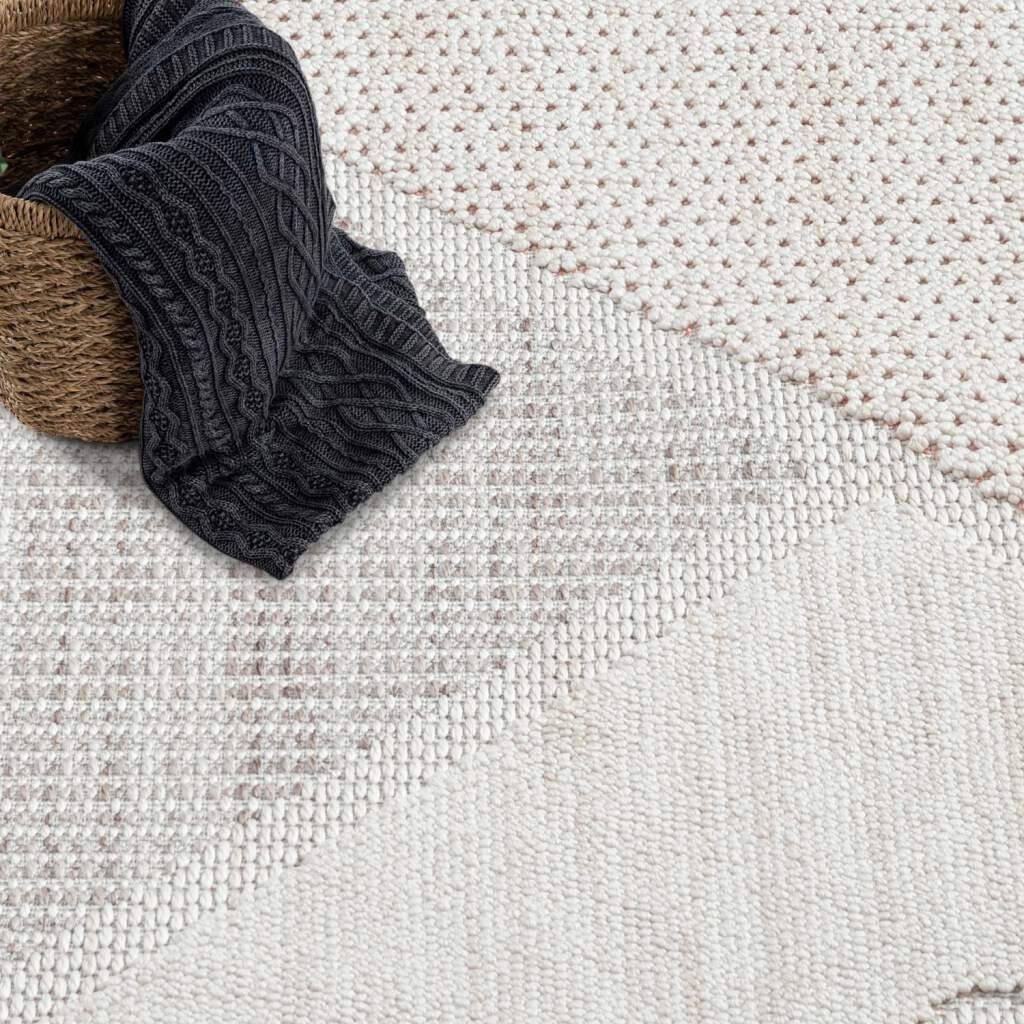 Carpet City Teppich »LINDO 8877«, rund, 11 mm Höhe, Kurzflor, Hochtief-Muster/ 3D-Effekt, Boho-Stil, Wohnzimmer