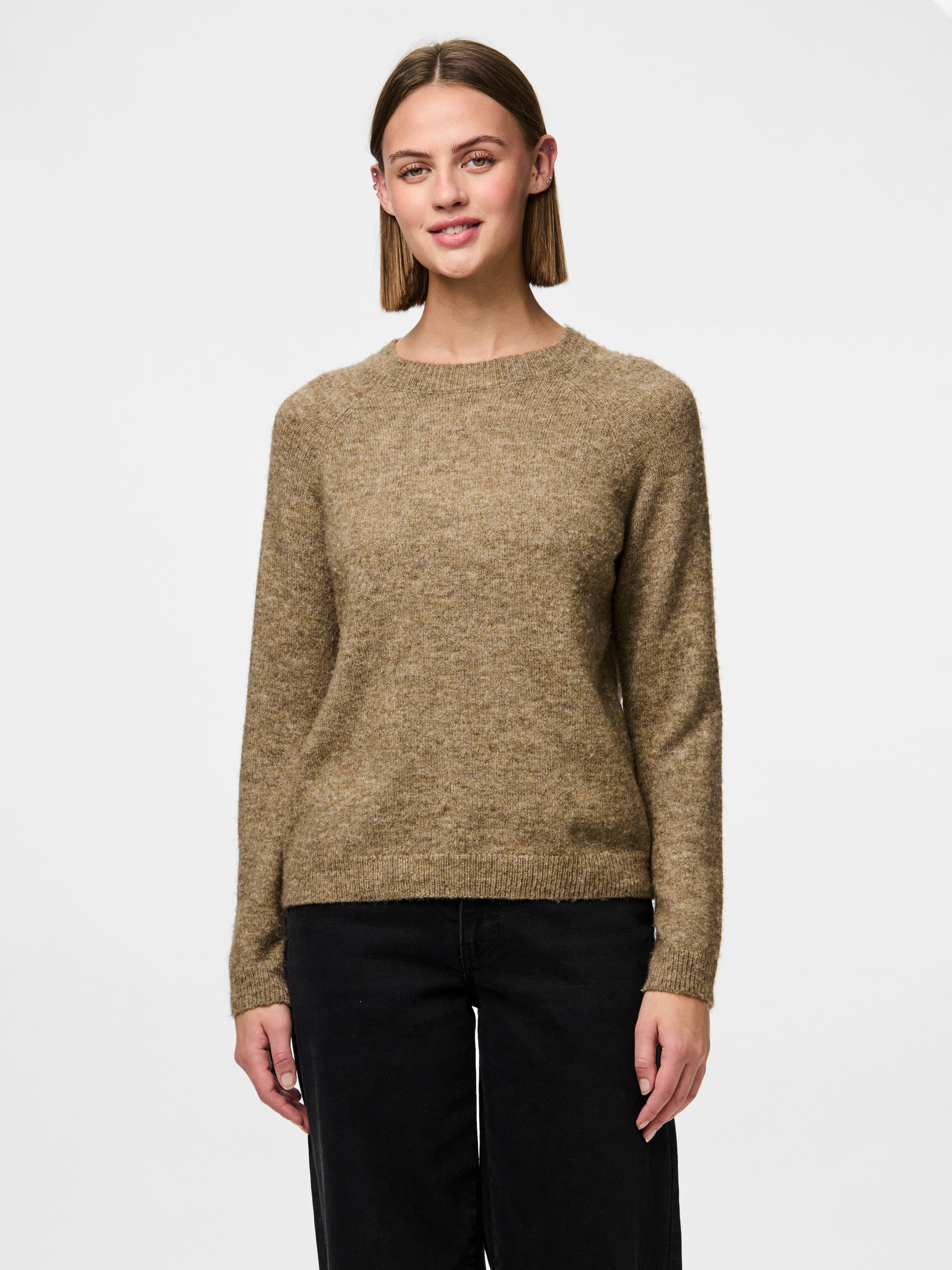 pieces Strickpullover »PCJULIANA LS O-NECK KNIT NOOS BC«