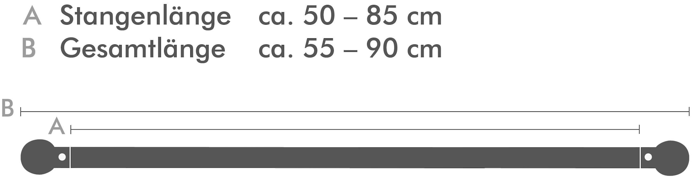 Good Life Vitragenstange »Crystal« Ø 10 mm 1 läufig-läufig ausziehbar