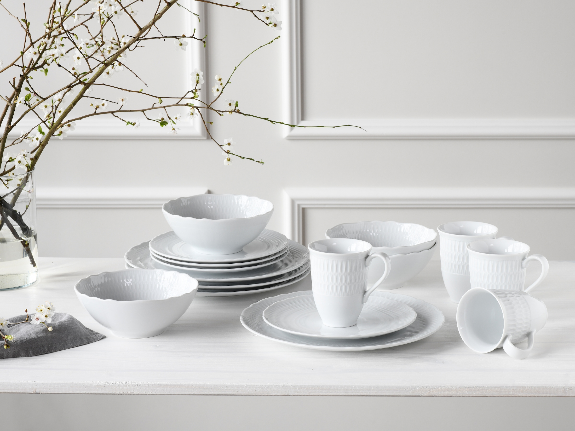 CreaTable Kombiservice »Sofia, Kombi-Service 16 tlg« Klassisch-elegantes Relief