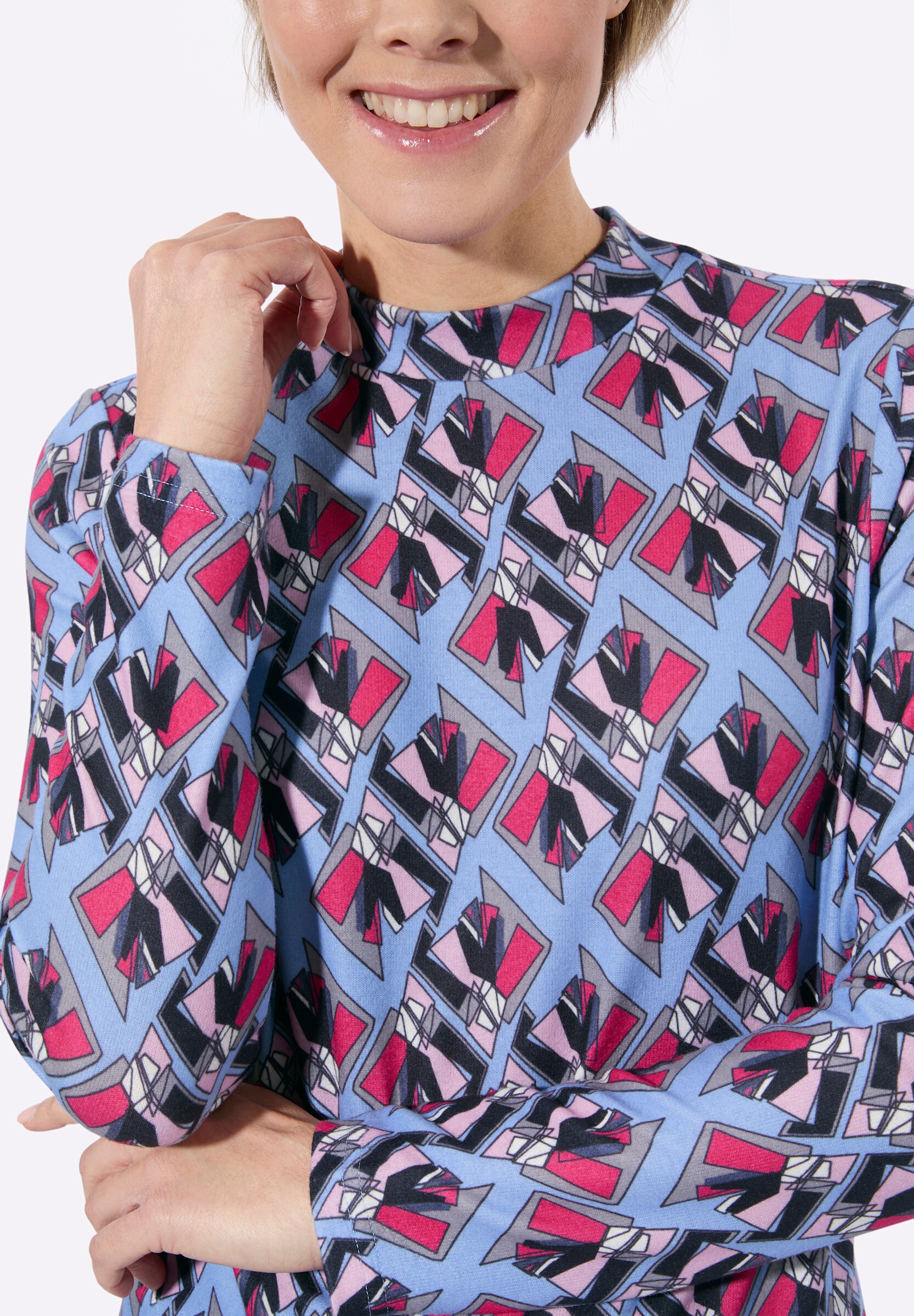Witt T-Shirt »Winter-Shirt Stehkragenshirt mit grafischem Muster«