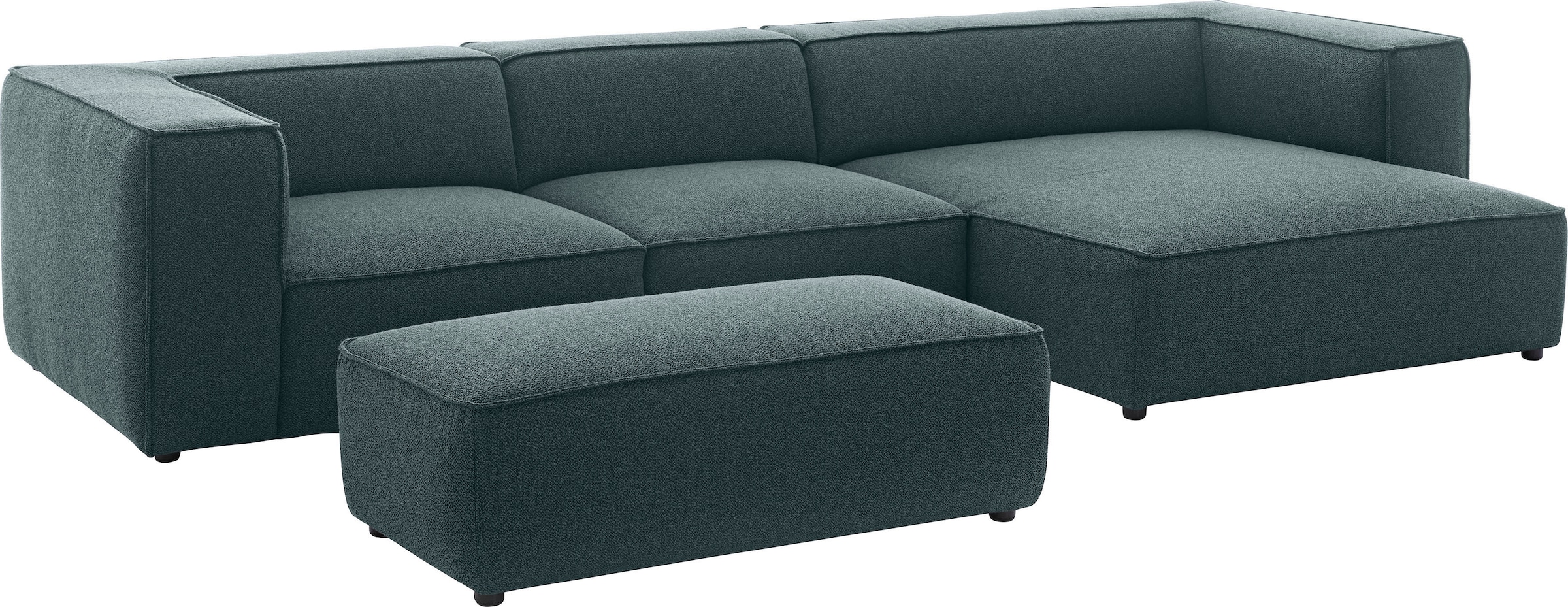 W.SCHILLIG Ecksofa »around-the-block Mega Sofa, viel Platz und hoher Sitzkomfort, L-Form« mit eleganter Biese, mit Federkern, Breite 341 cm