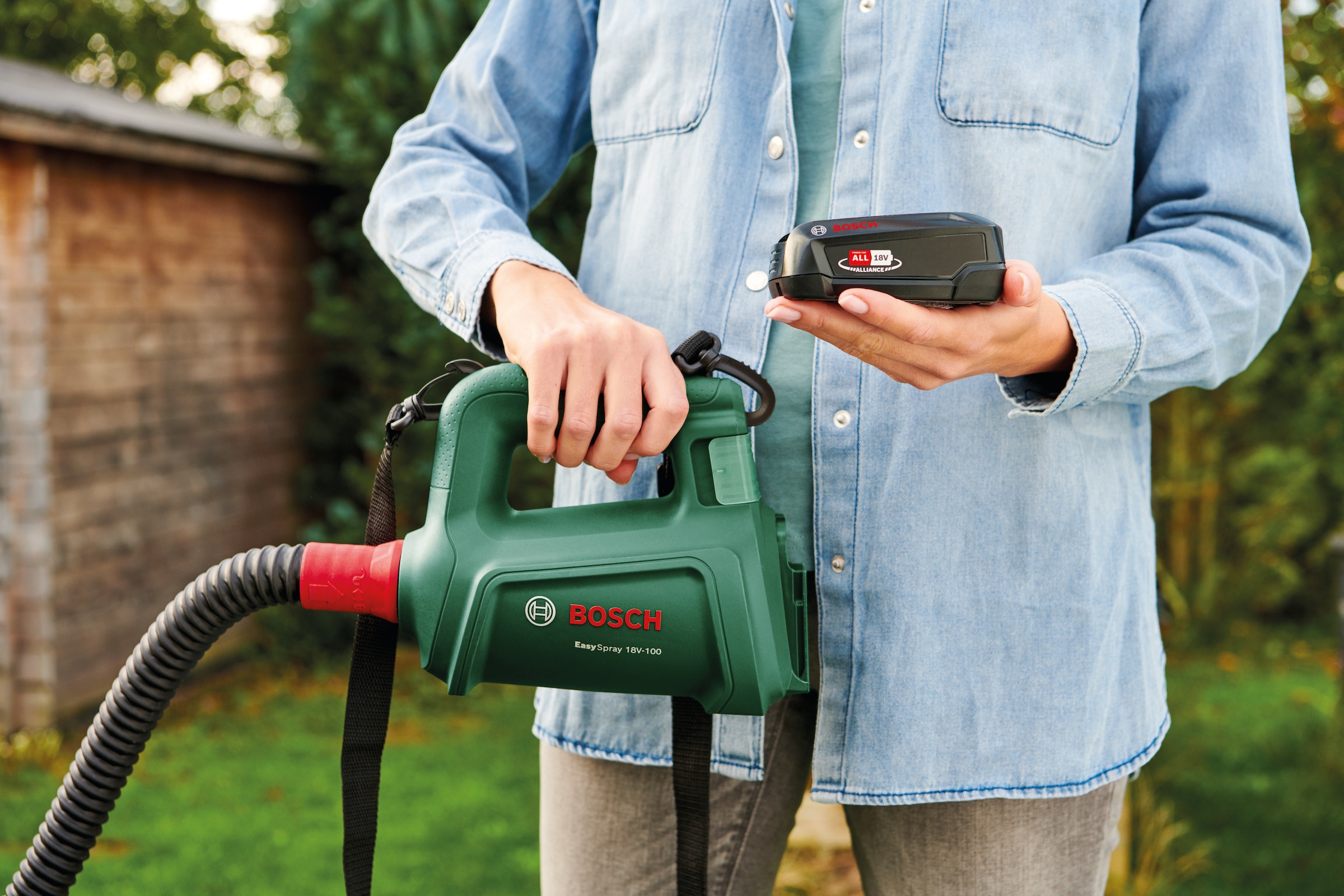 Bosch Home & Garden Farbsprühgerät »Easyspray 18V-100«, ohne Akku und Ladegerät