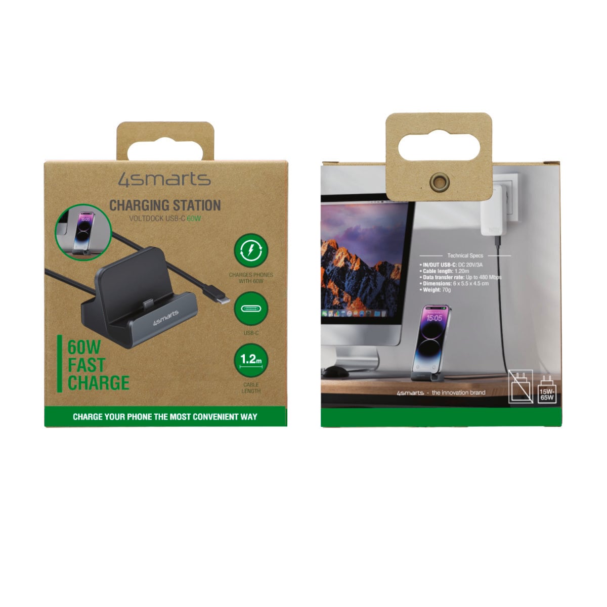 4smarts Ladestation »VoltDock Charging Stand USB-C 60W«