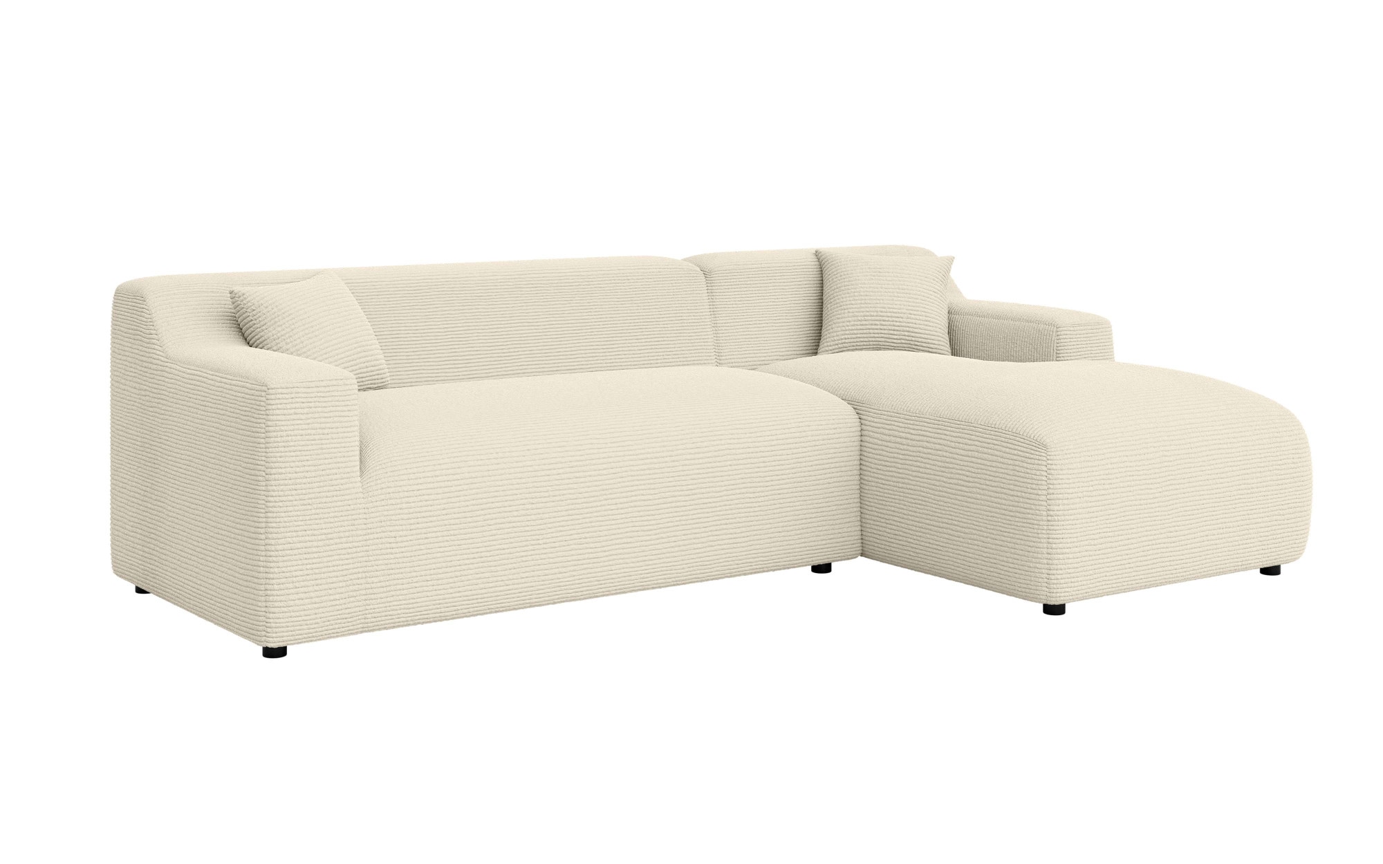 Home affaire Ecksofa »LILLIANA Designsofa, L-Form mit Recamiere rechts/links bestellbar«, L-Form mit Wellenunterfederung, Maße B/T/H: 256/160/76 cm