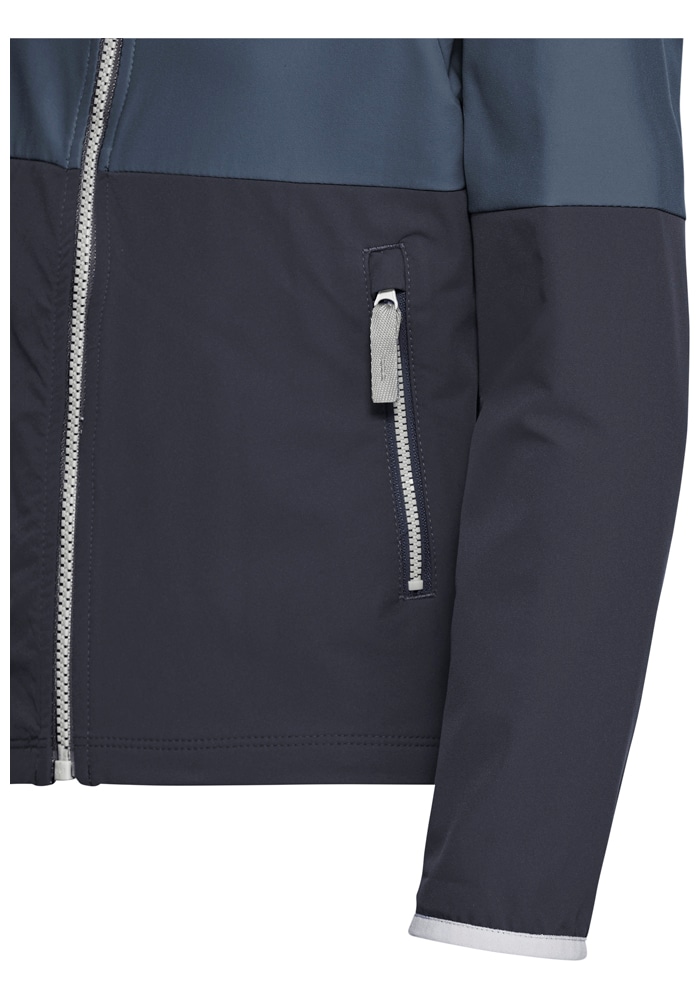 Jack Wolfskin Softshelljacke »SANDBIRD HOODED JKT K« mit Kapuze Winddicht, atmungsaktiv, Übergangsjacke