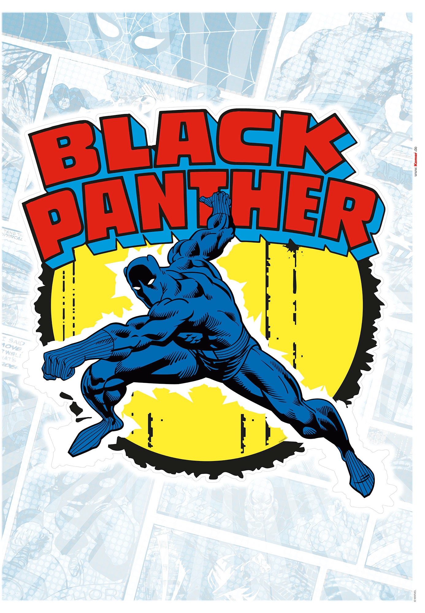 »Black Wandtattoo Garantie kaufen 50x70 Comic Jahren cm (1 Panther Classic«, x St.), 3 Höhe), Wandtattoo online XXL (Breite selbstklebendes mit | Komar