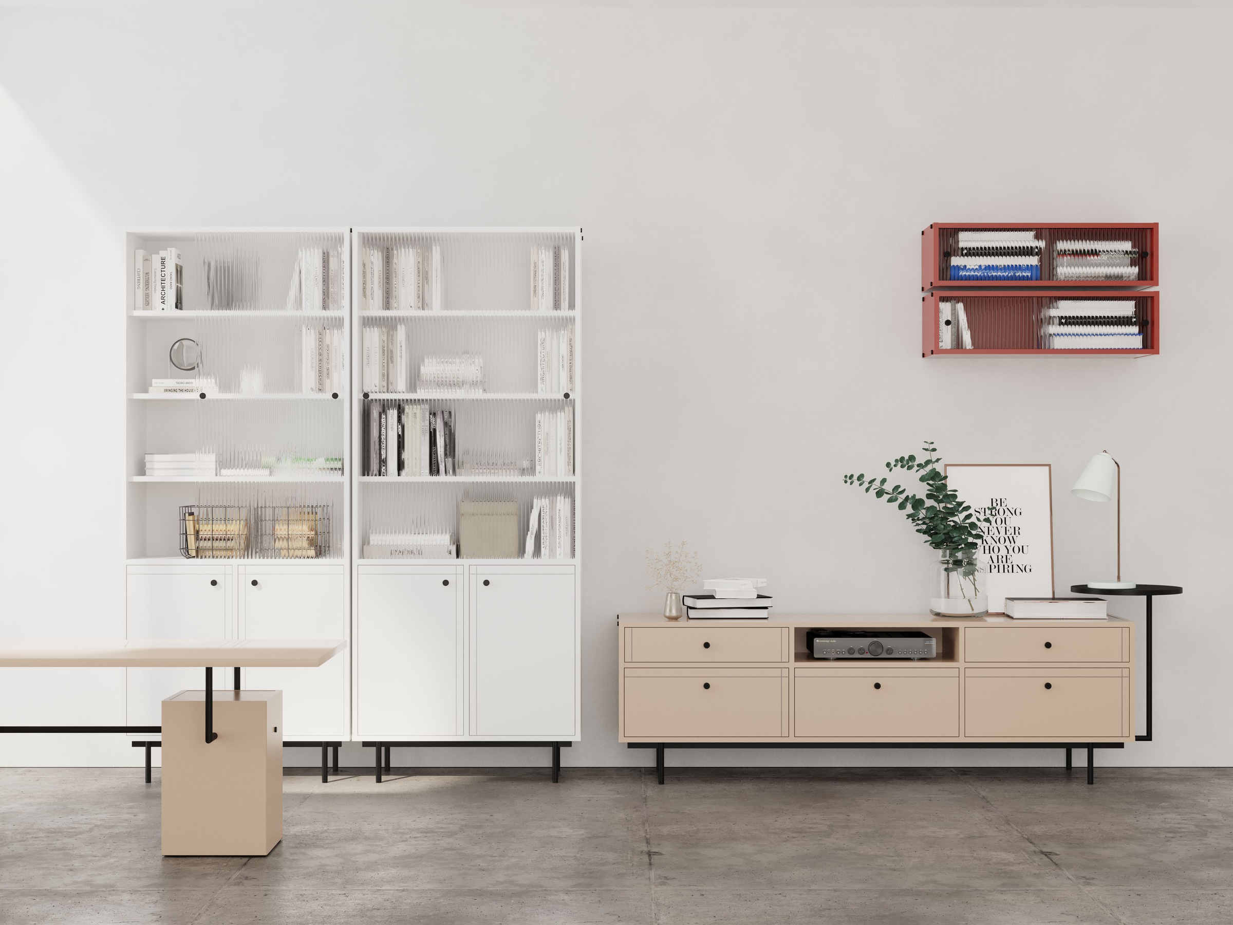 Home affaire TV-Board Modernes Design mit pulverbeschichtetem Metallgestell