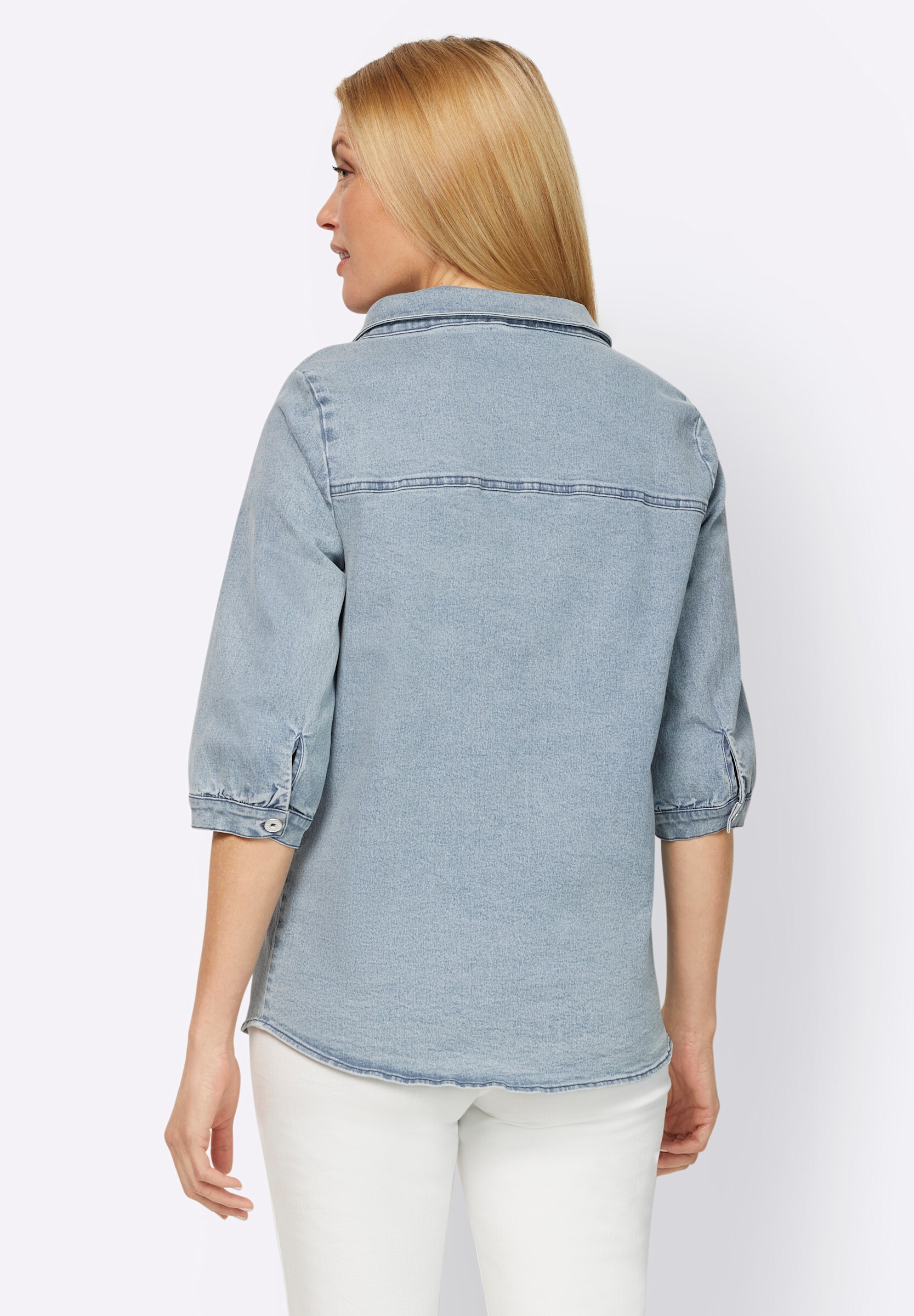 heine Jeansbluse »Jeansbluse Jeansbluse in leichter Used-Waschung«