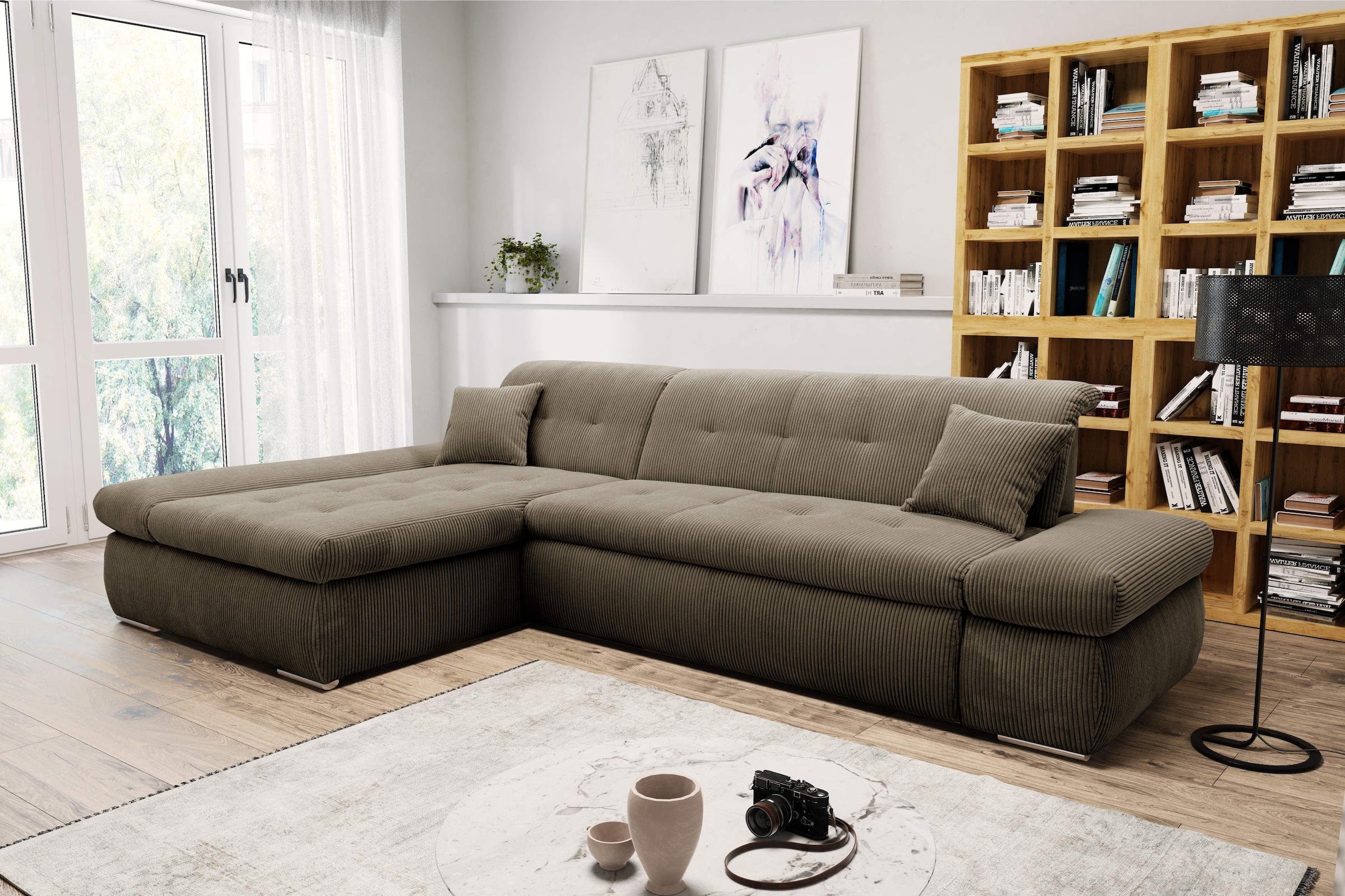 Ecksofa »Moric Luxus - B/T/H 300/172/80 cm«, XXL-Format, L-Form, bis 140kg pro...