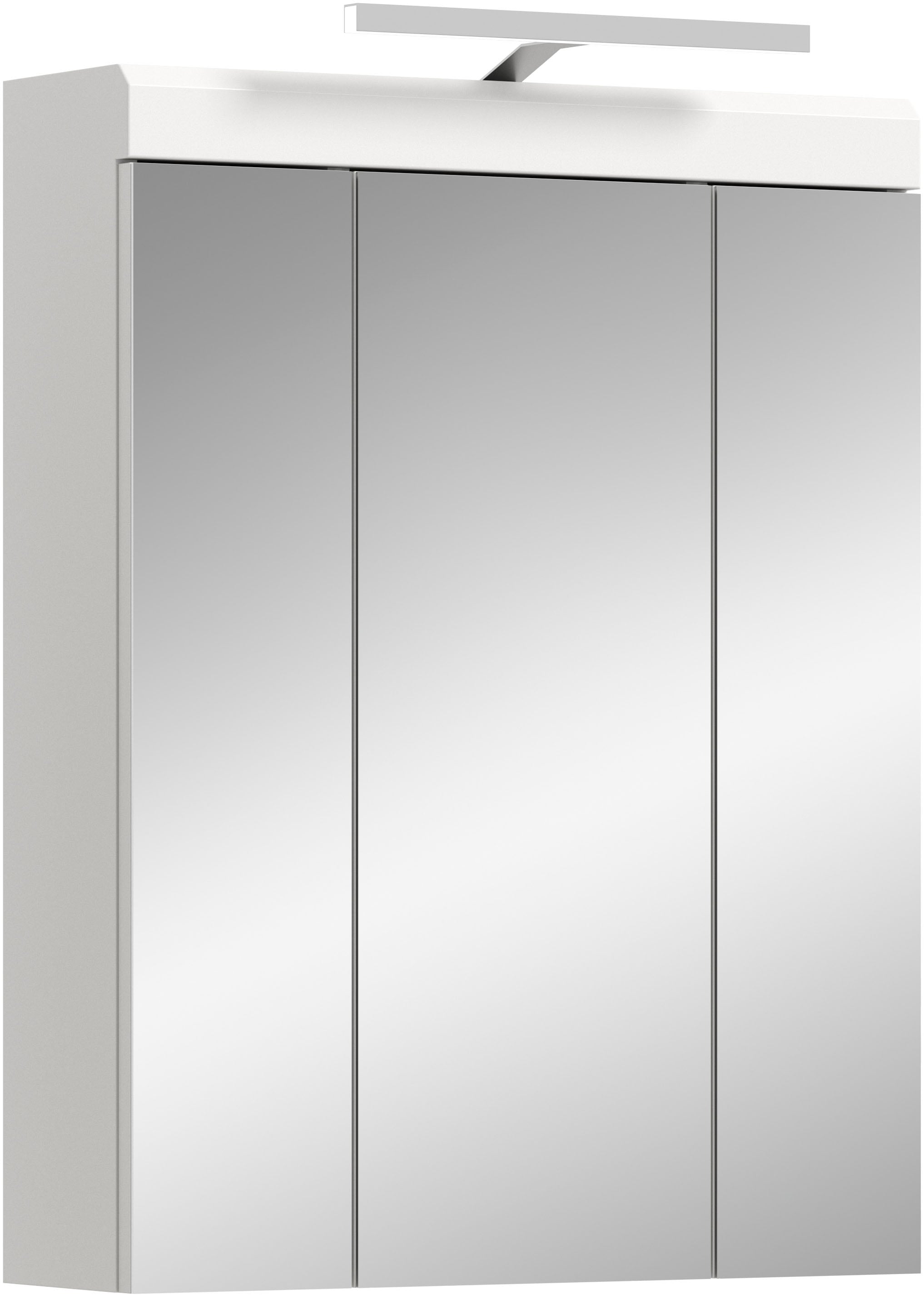 INOSIGN Spiegelschrank »Siena, Breite 60cm, inkl. Beleuchtung, 3 Spiegeltüren, 9 Fächer«, (Set), in verschiedenen Farben erhältlich, Badmöbel, Spiegel, Badschrank, Bad