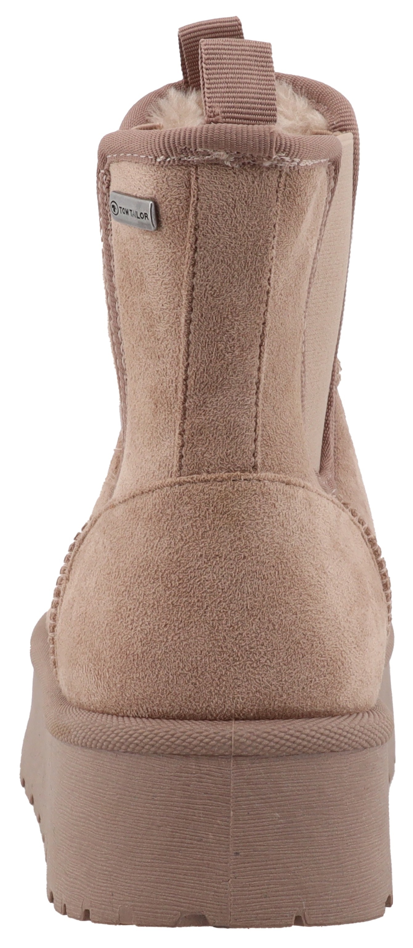 TOM TAILOR Winterboots, Plateau, Schlupfboots, Hausschuh mit zwei Anziehlaschen
